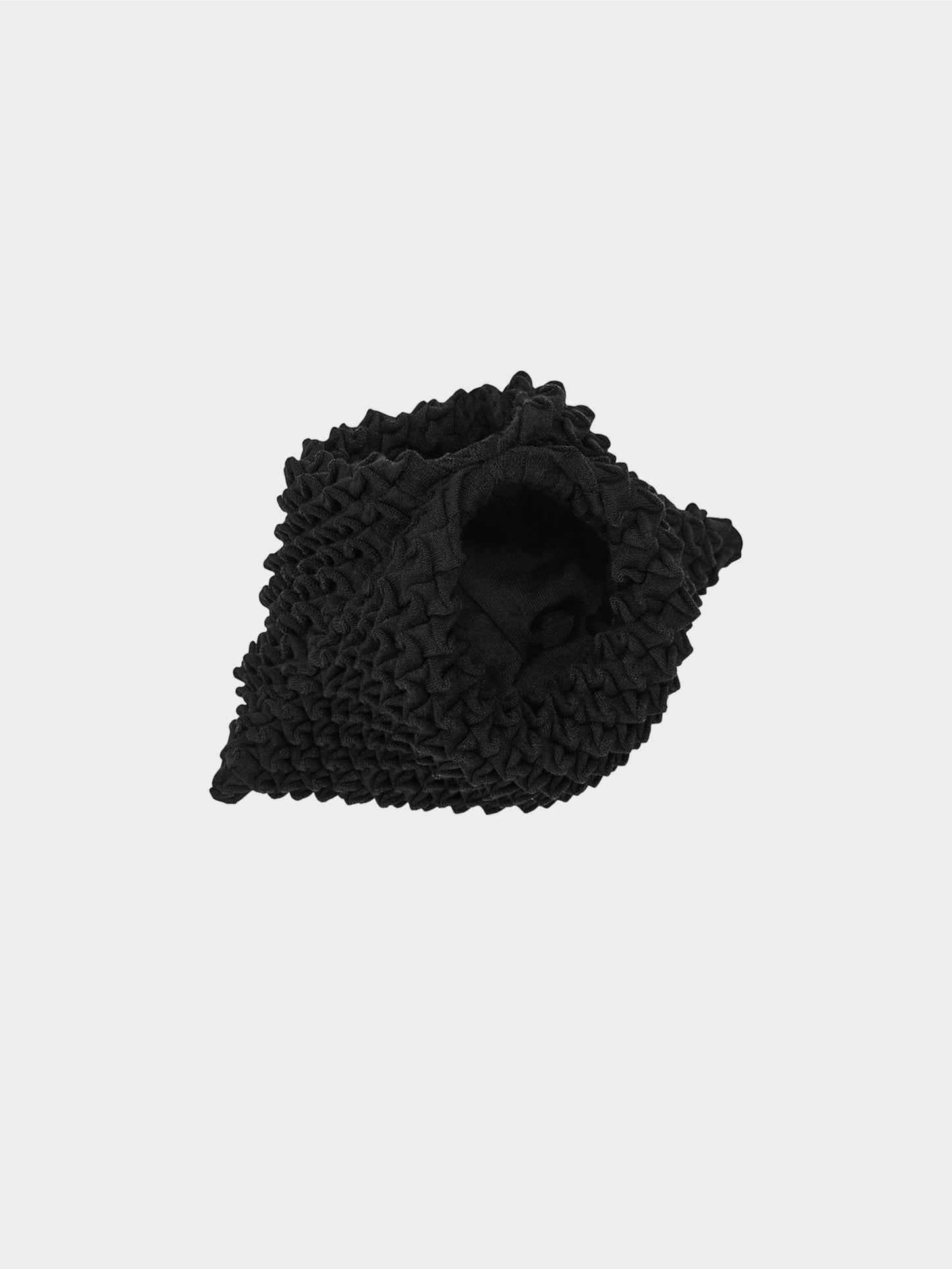 Issey Miyake Fall 2021 Black Shell Knit Handbag