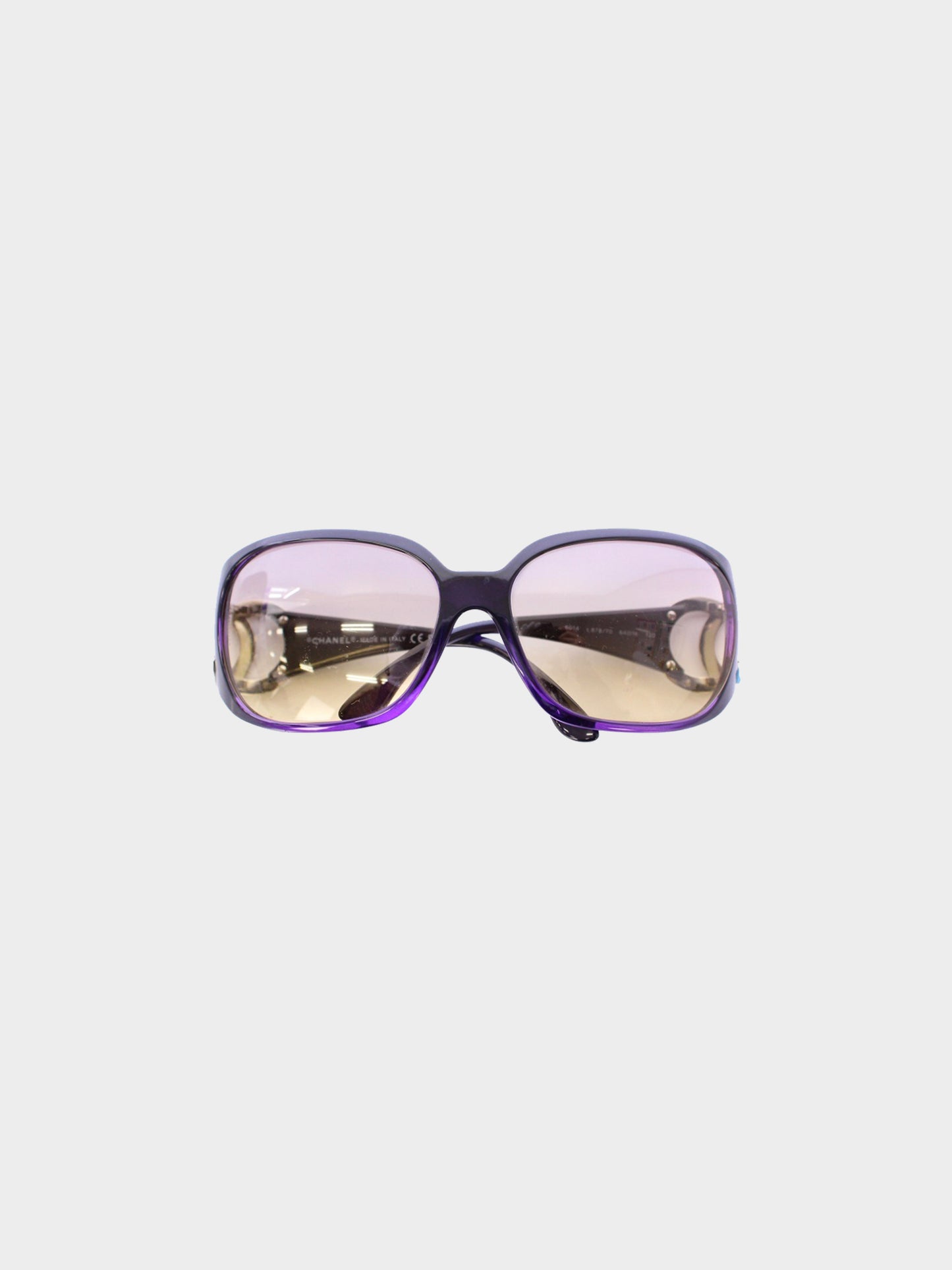 Chanel 2000s Gradient Purple CC Oversized Sunglasses