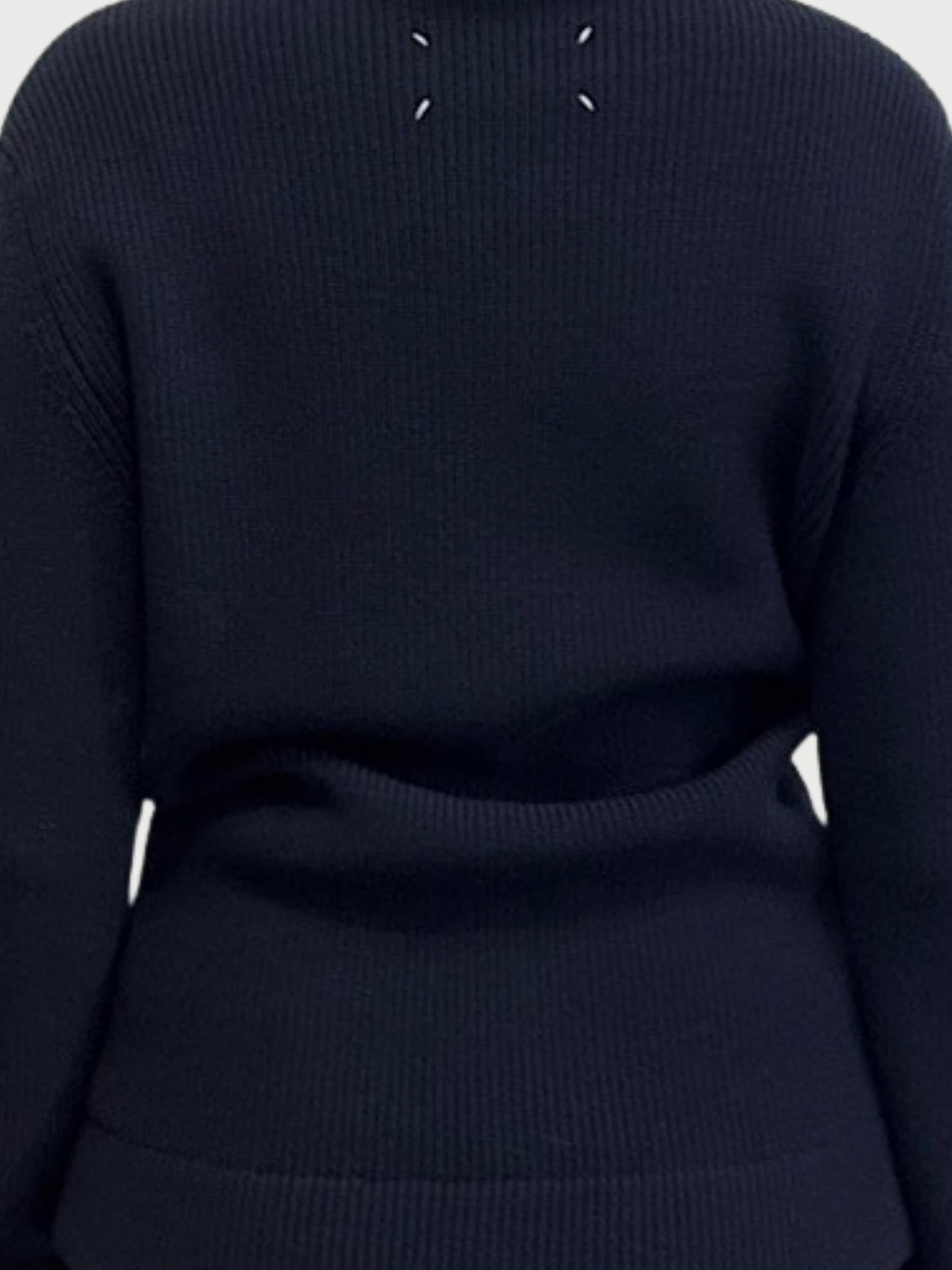 Maison Margiela 2010s Navy Knit 4-Stitch Cardigan