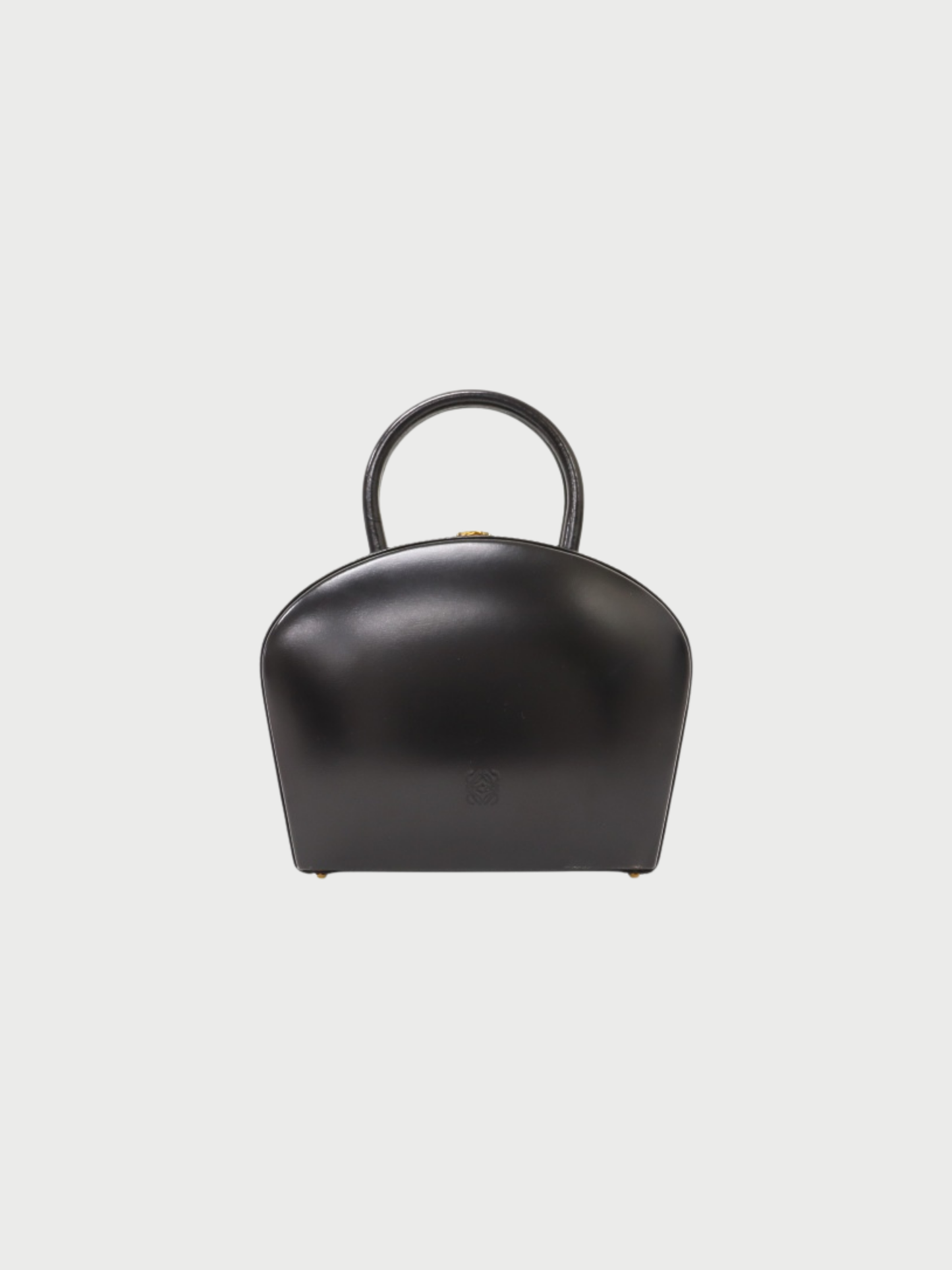 Loewe 2010s Black Leather Anagram Handbag