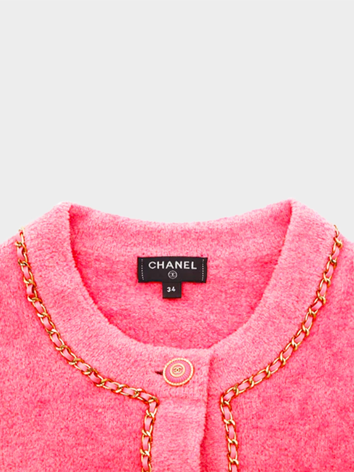 Chanel Cruise 2020 Pink Terry Chain Link Accent Jacket