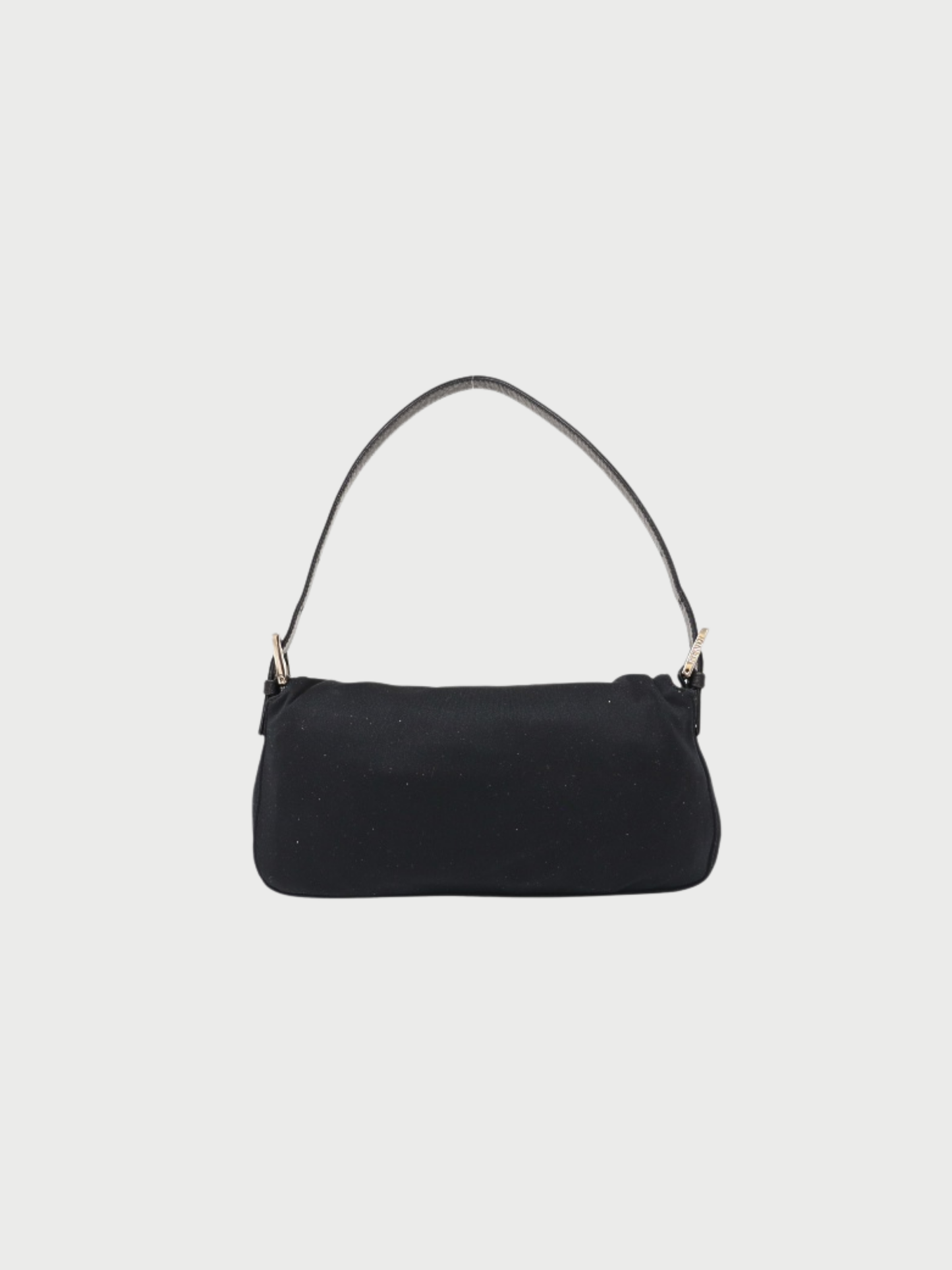 Fendi 1997 Black Jersey Mamma Baguette Bag