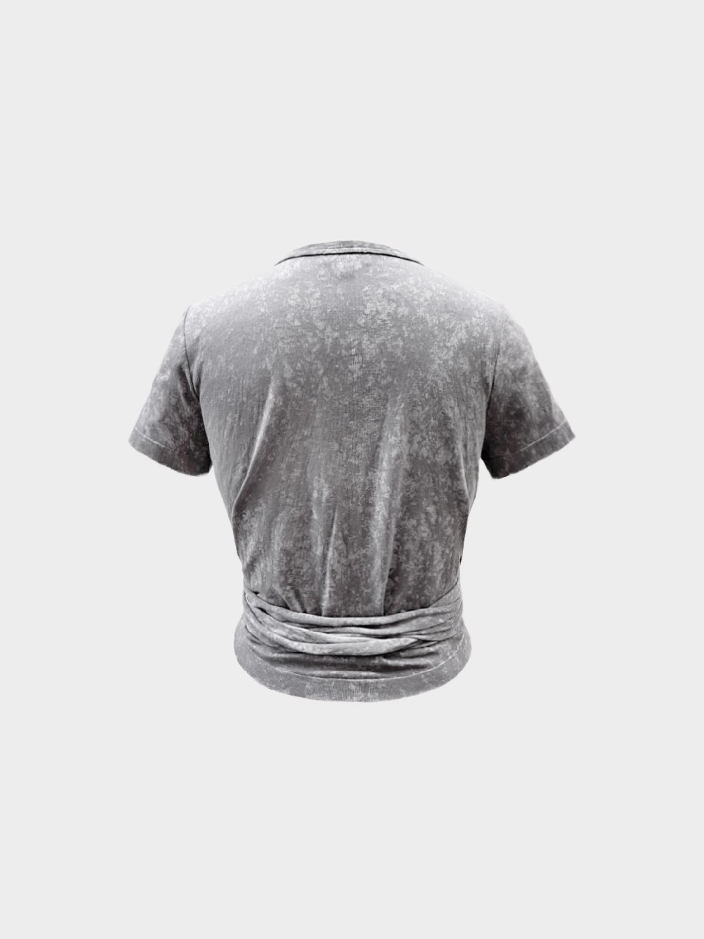 Chanel 2021 Grey Rope Logo Cotton Wrap T-shirt