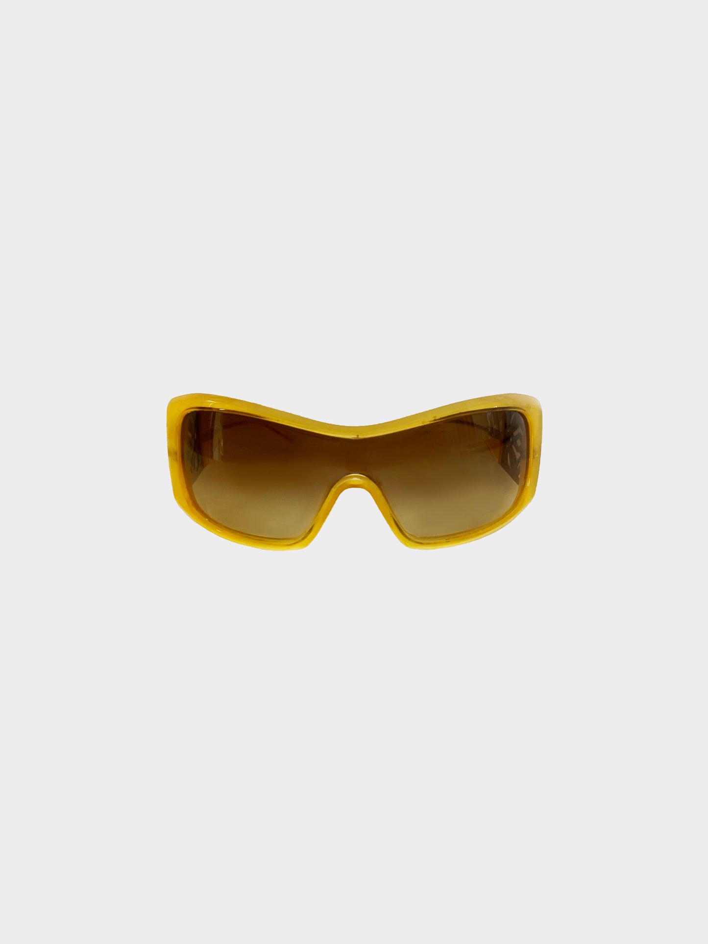 Loewe 2000s Yellow Shield Sunglasses