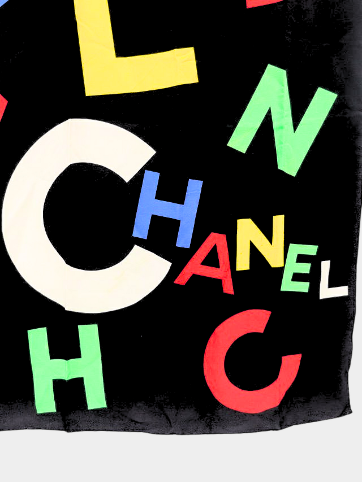 Chanel 2000s Multicolored Logo Scarf