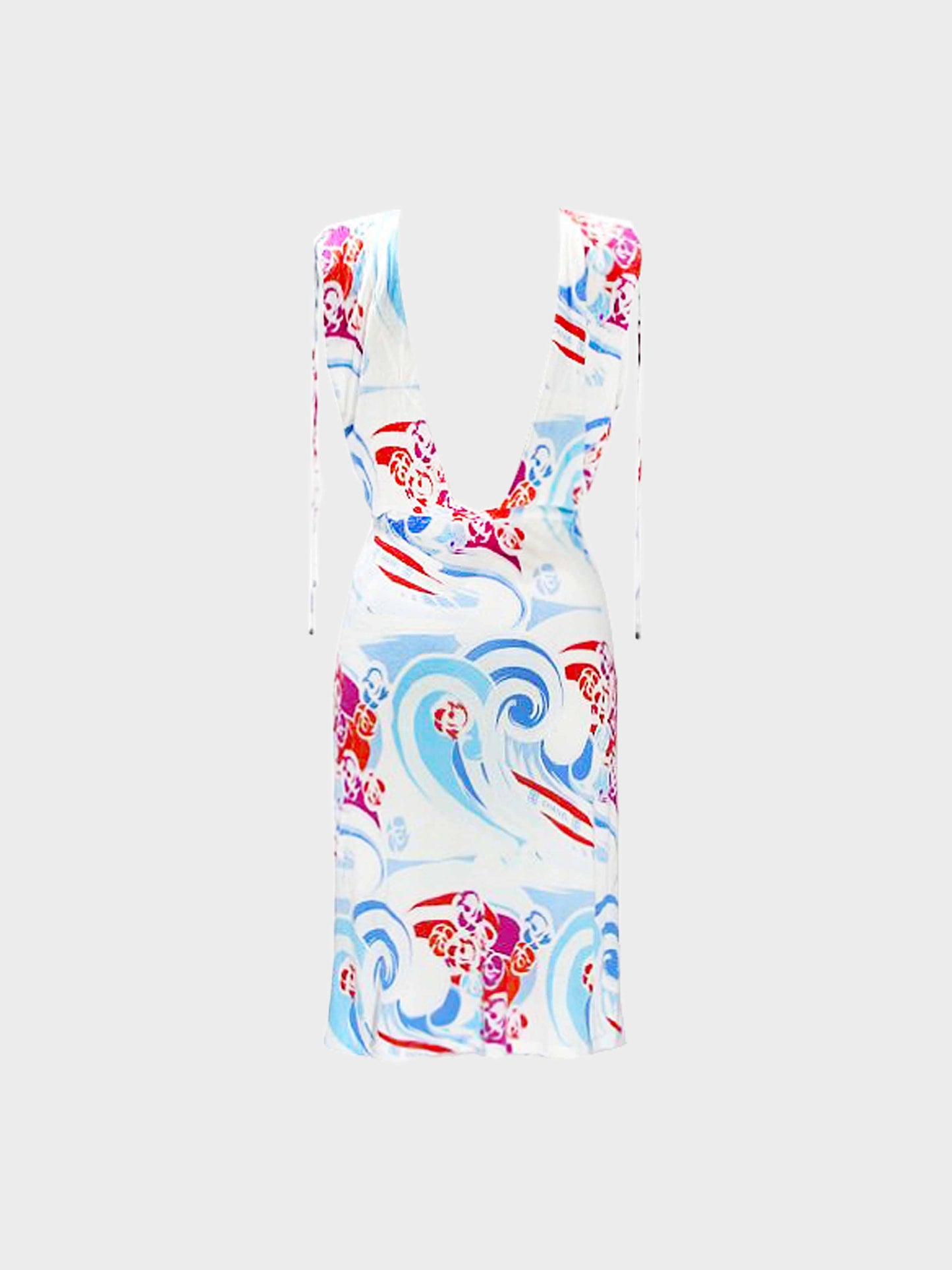 Chanel SS 2006 Sports Line Surf Print Viscose Dress
