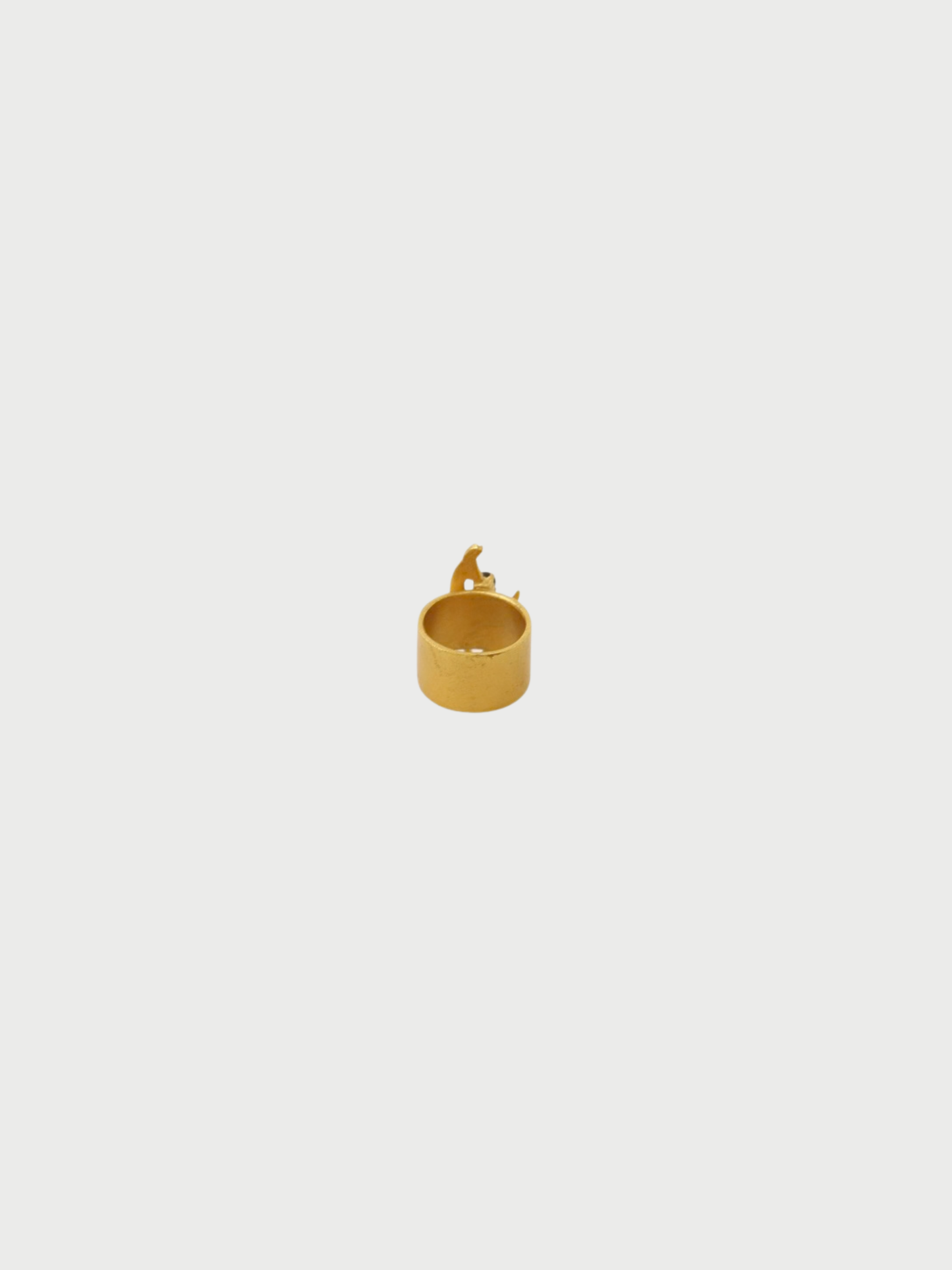 Chanel 2001 Gold Plated Metal COCO Bambi Ring