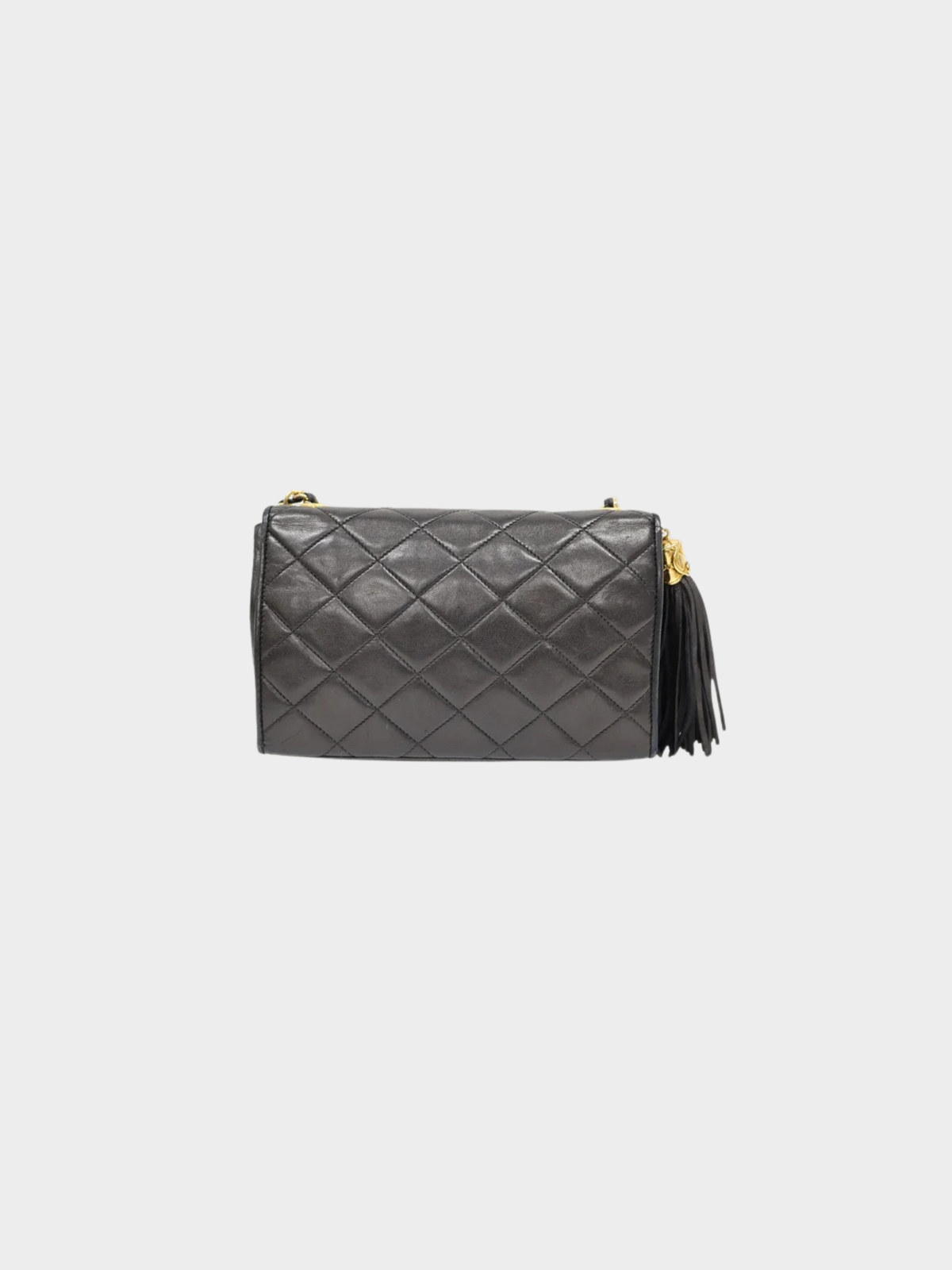 Chanel 2009 Black Lambskin Matelassé Chain Shoulder Bag