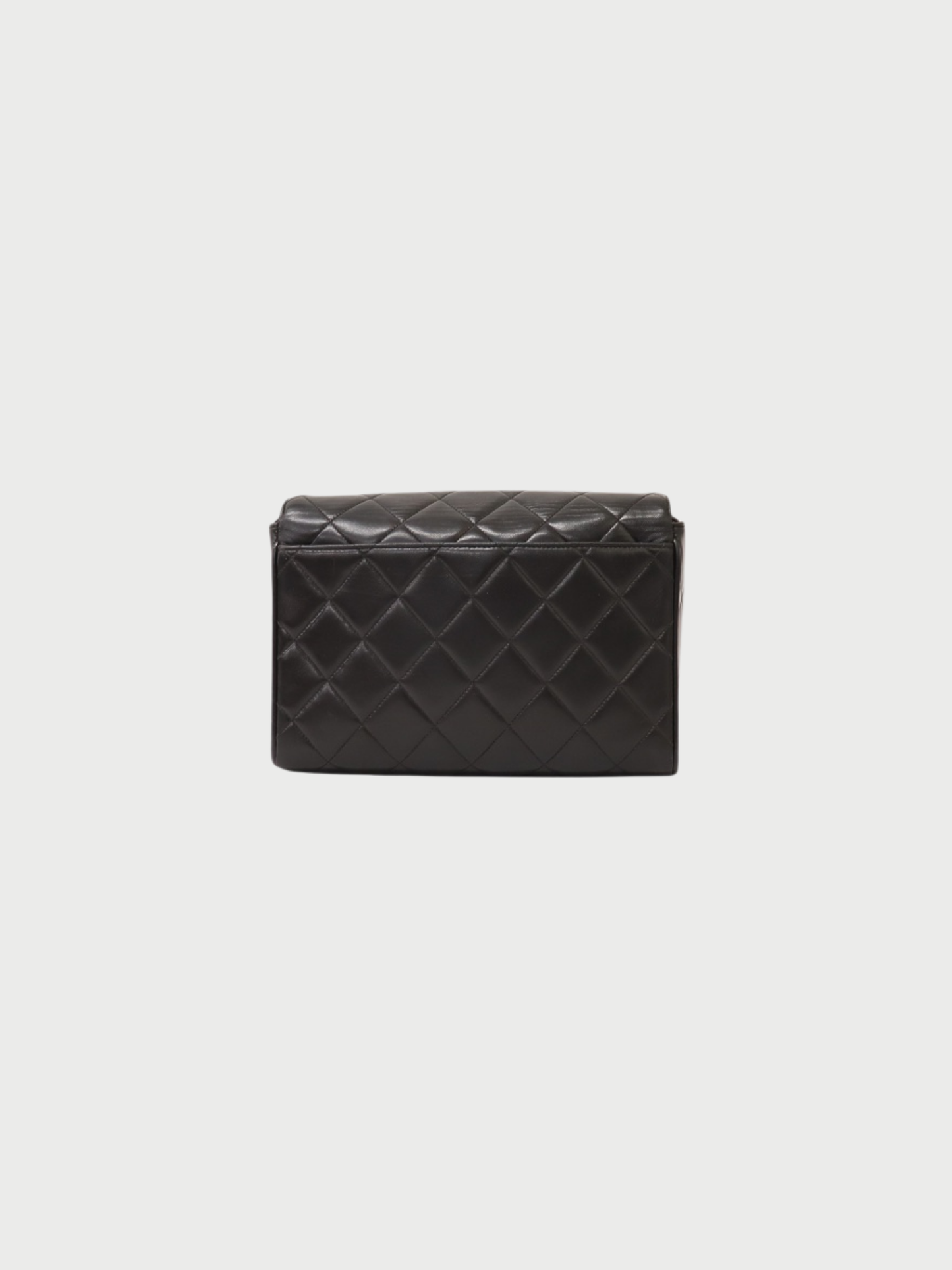 Chanel 1992-1994 Black Leather Matelassé Shoulder Bag