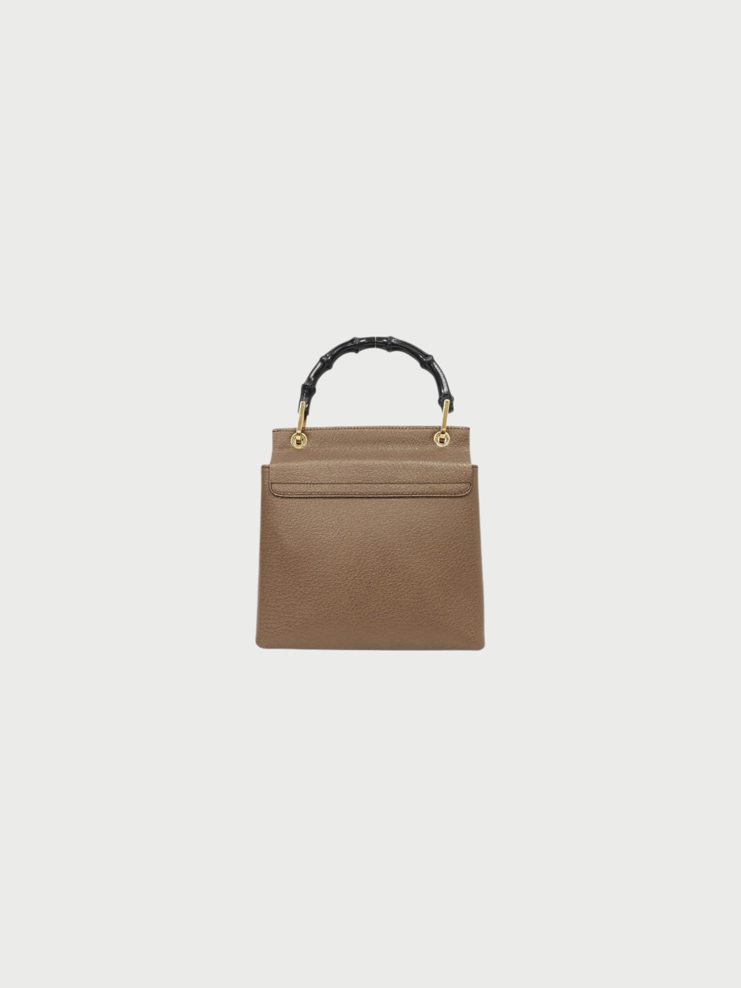 Gucci 1990s Brown Leather Bamboo Handbag