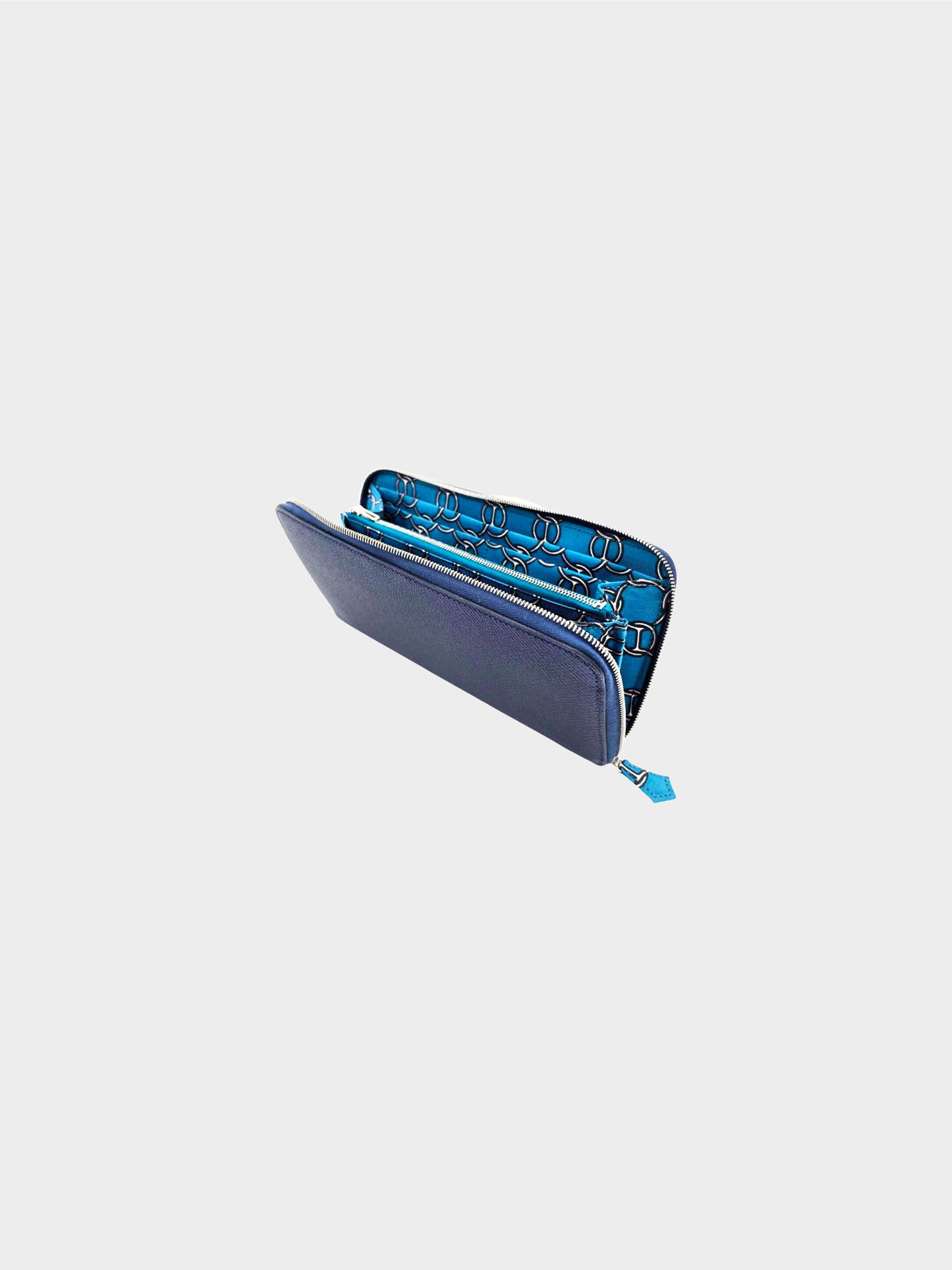 Hermès 2014 Navy Blue Azap Silk-in Long Wallet