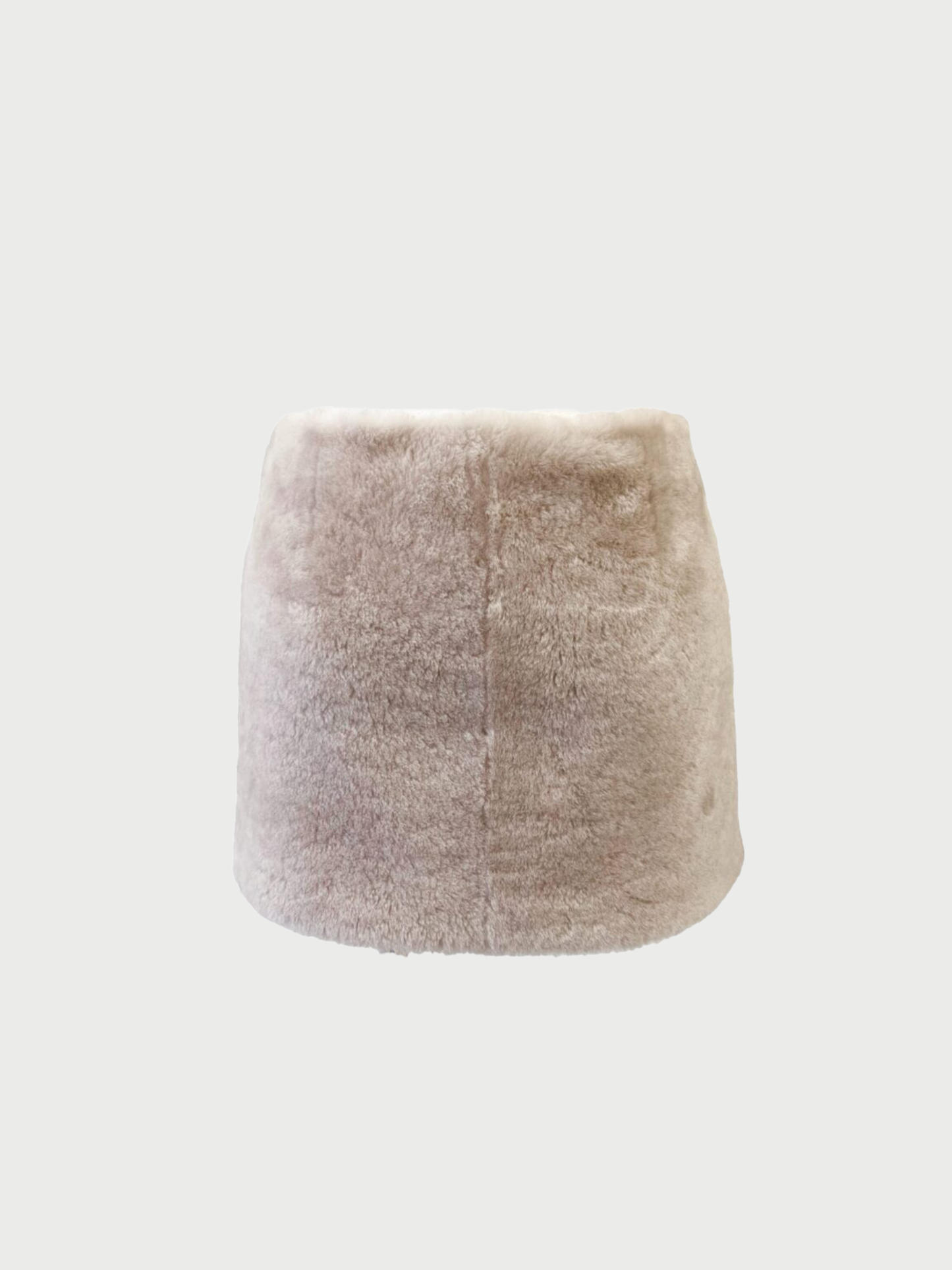 Prada 2020s Pink Shearling Mini Skirt