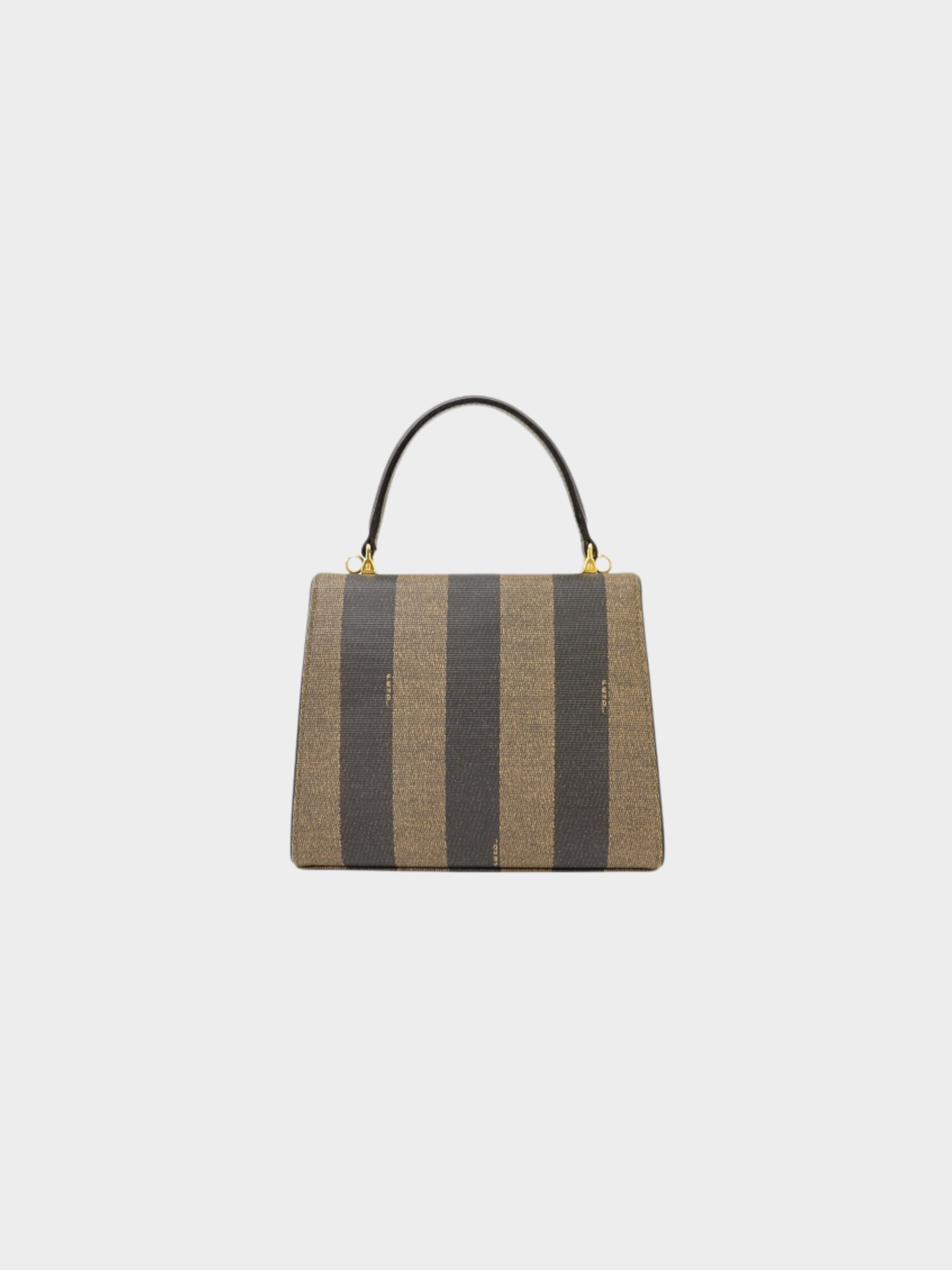 Fendi 2000s Khaki Black Pequin Canvas Leather 2-Way Bag