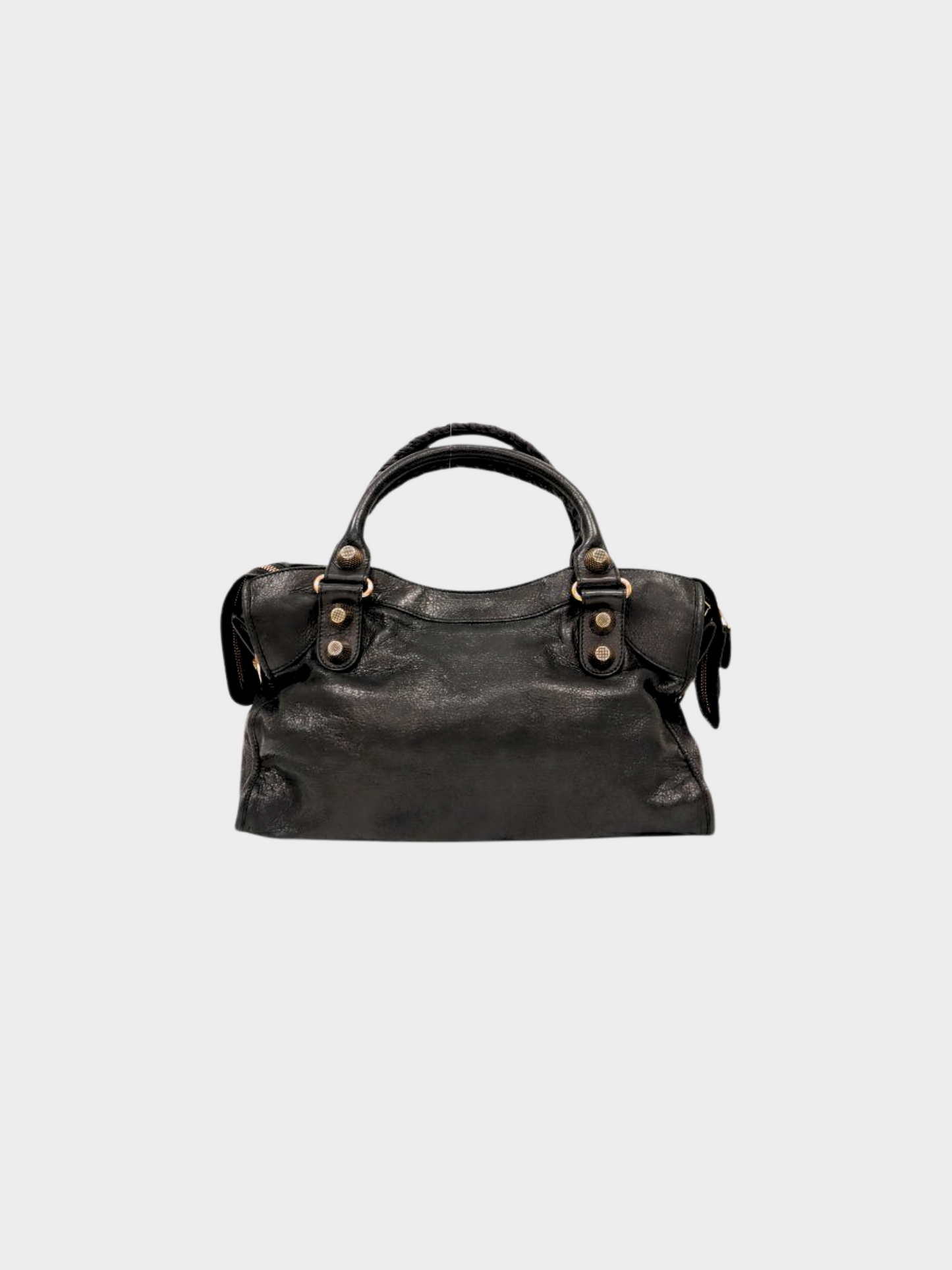 Balenciaga 2000s Black Moto Leather Classic Le City Bag