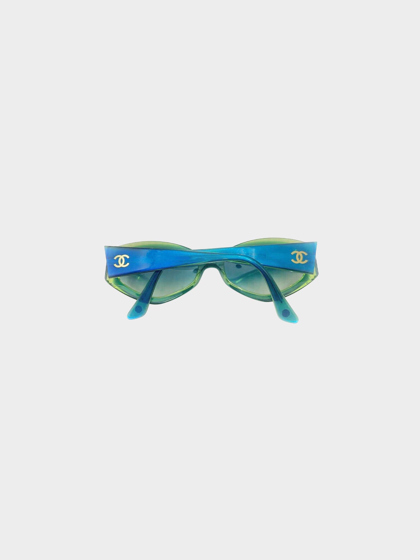 Chanel 2000s Blue and Green 5021 Sunglasses
