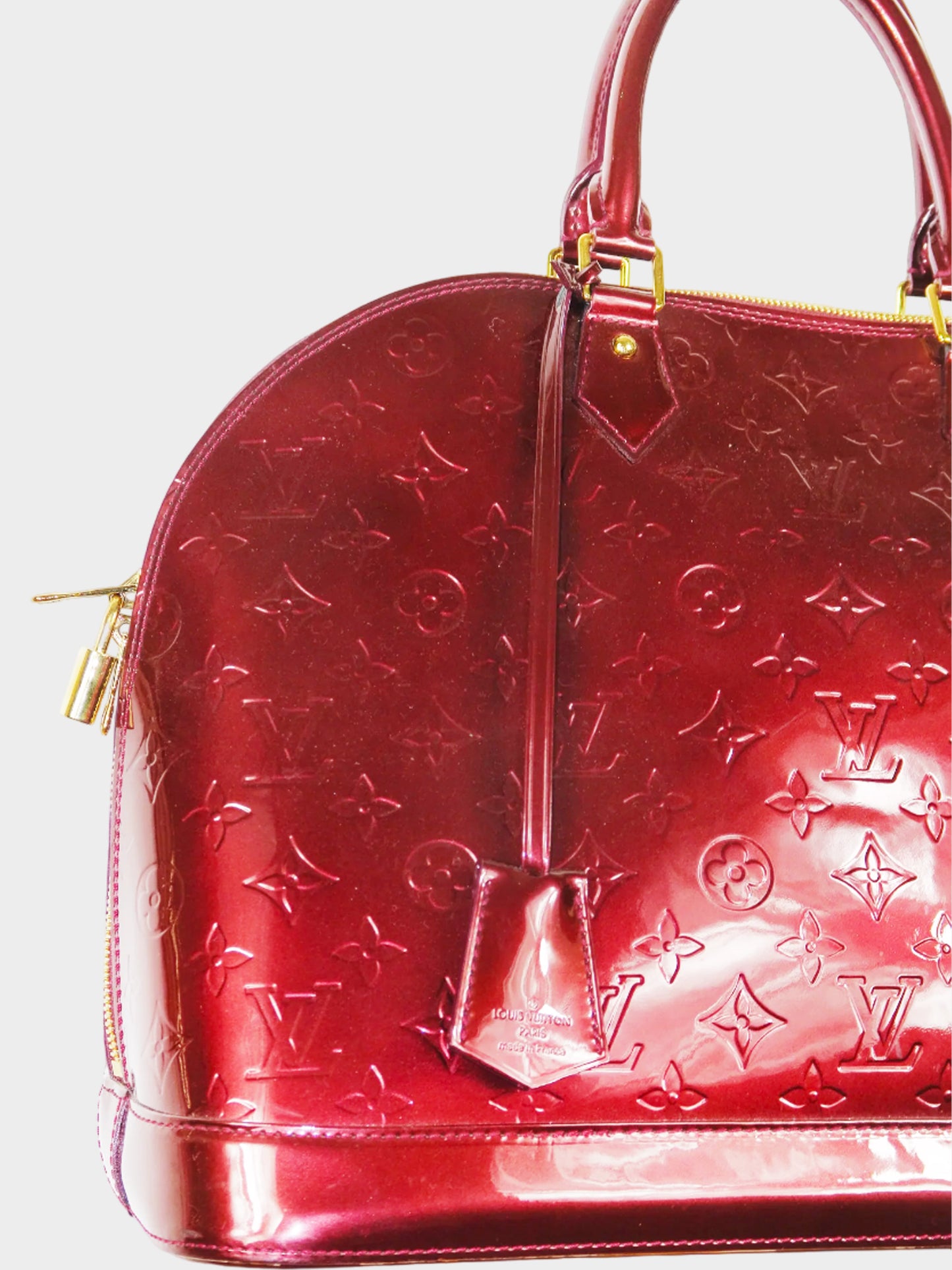 Louis Vuitton Early 2010s Red Vernis Alma PM