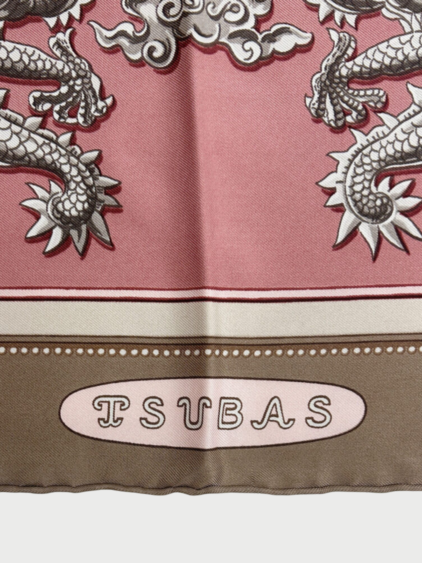 Hermès 2000s Taupe Silk Tsubas Scarf