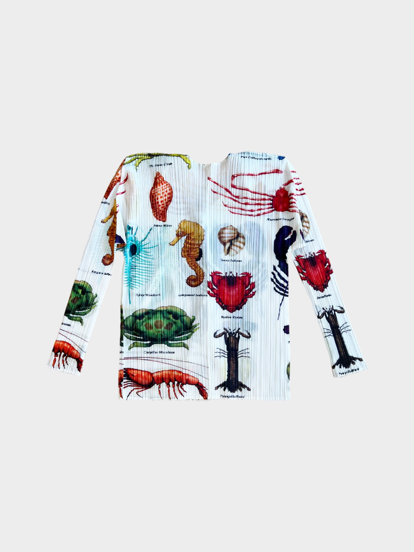Issey Miyake Pleats Please 2001 Rare Marine Creatures Printed Jacket