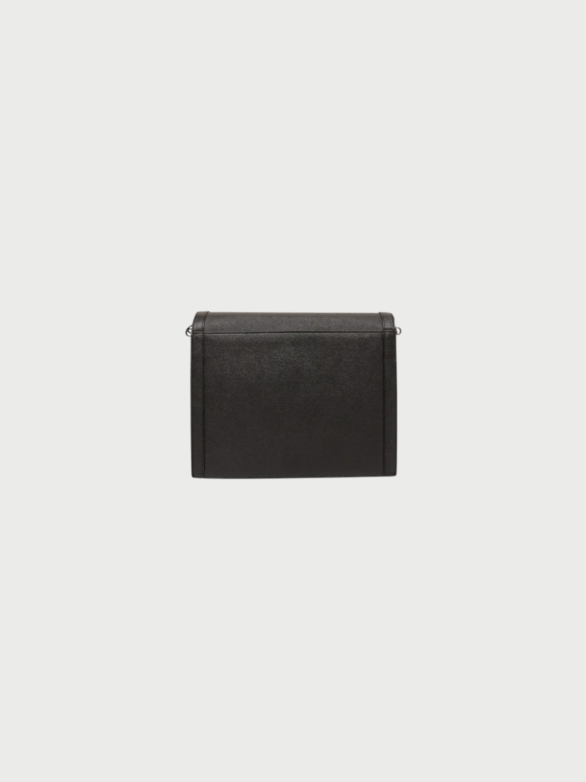 Yves Saint Laurent 2000s Black Leather Logo-Stamped Shoulder Bag