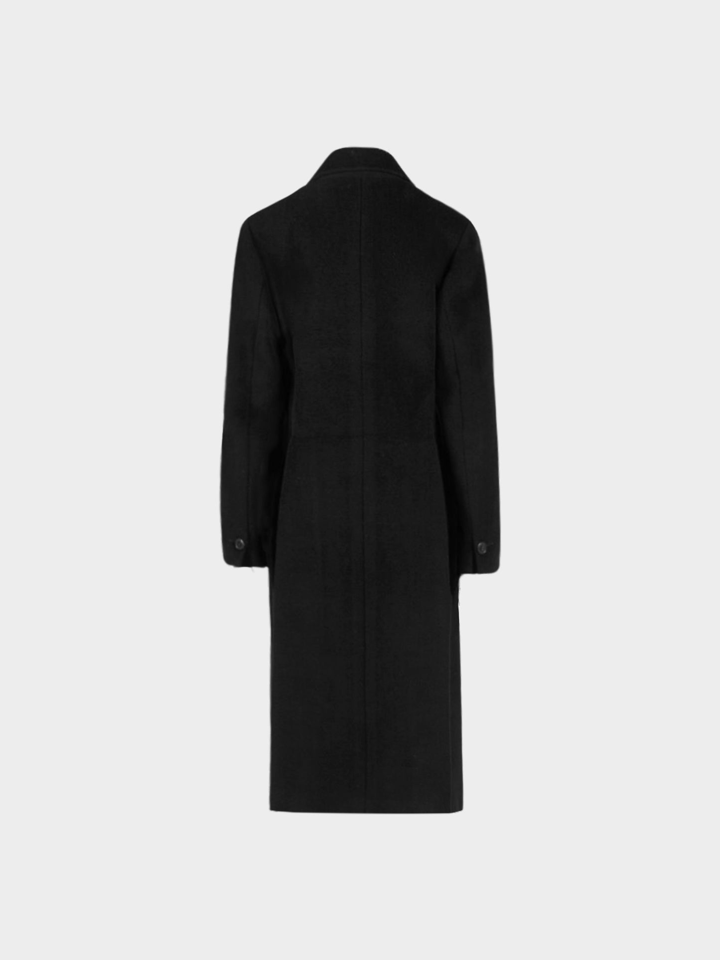 Azzedine Alaïa FW 1993 Black Curly Wool Double-breasted Long Coat