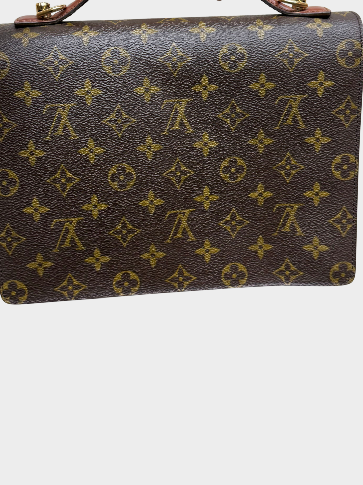 Louis Vuitton 1986 Brown Monogram Canvas Monceau 26 2-Way Bag