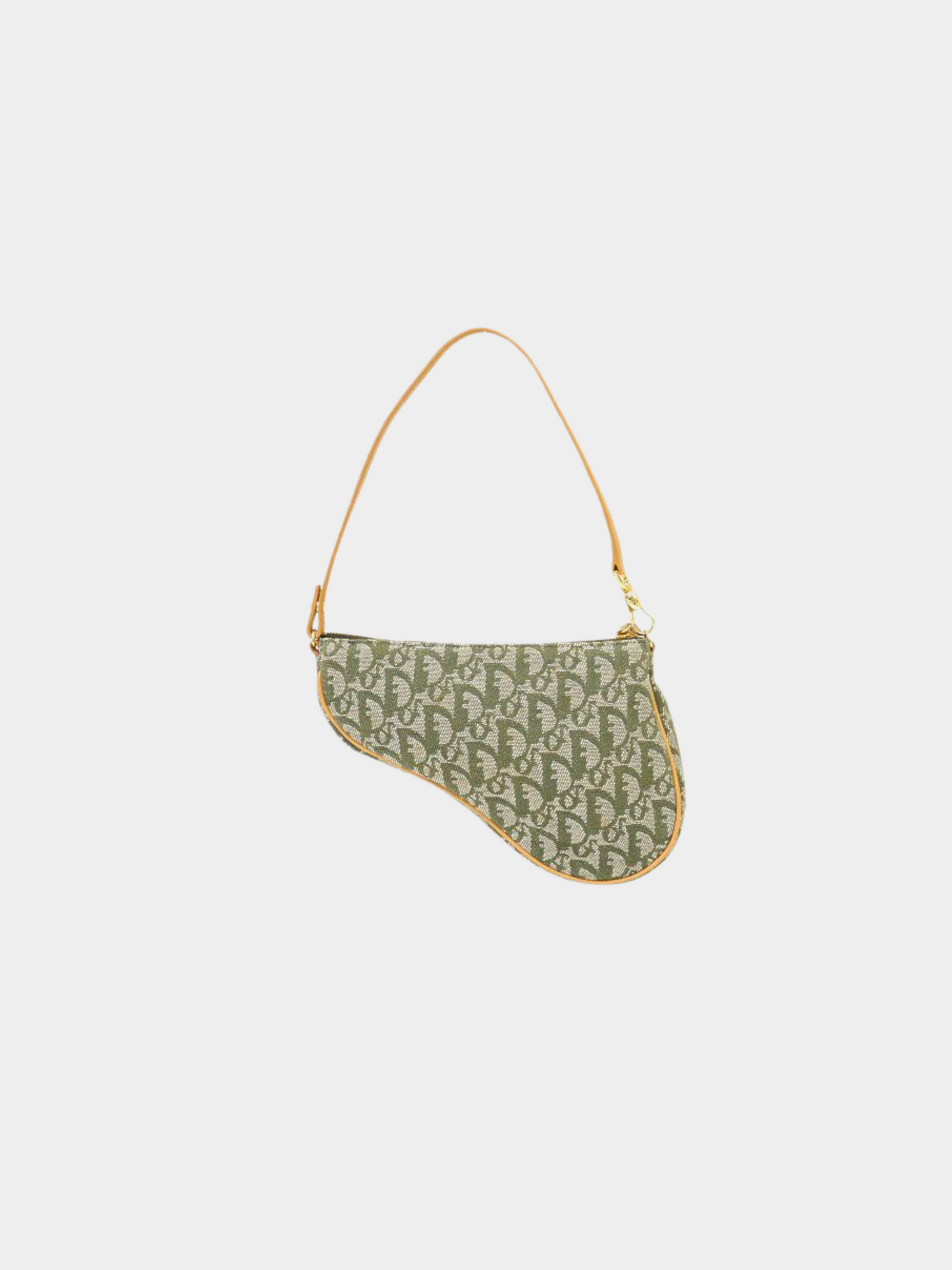 Christian Dior 2000s Khaki Beige Trotter Saddle Bag