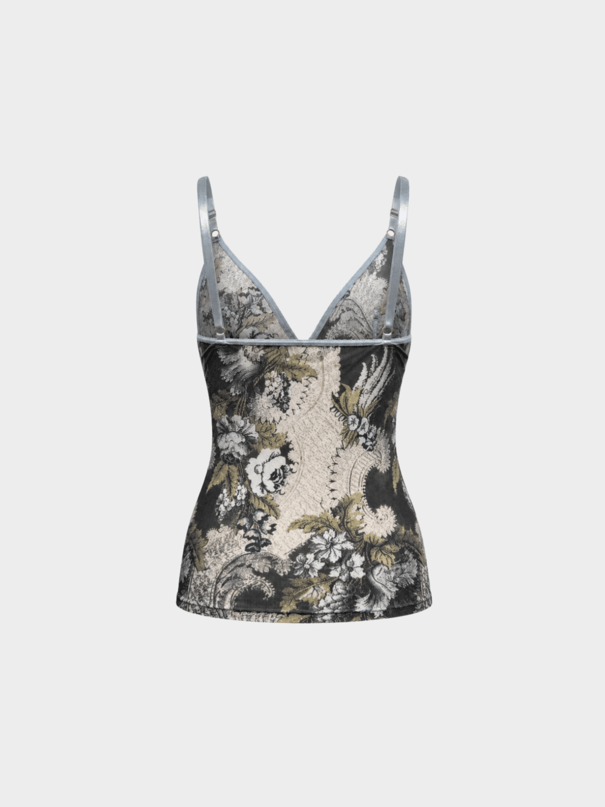Roberto Cavalli FW 2001 Green Floral Tank Top