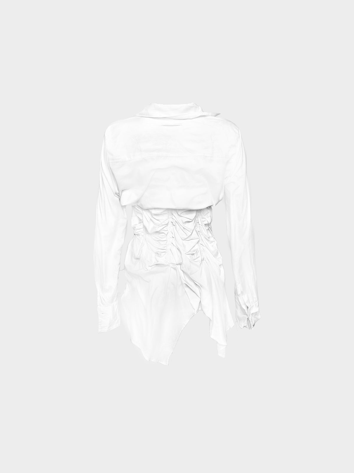 Jean Paul Gaultier SS 2004 Runway White Draped Corset Blouse