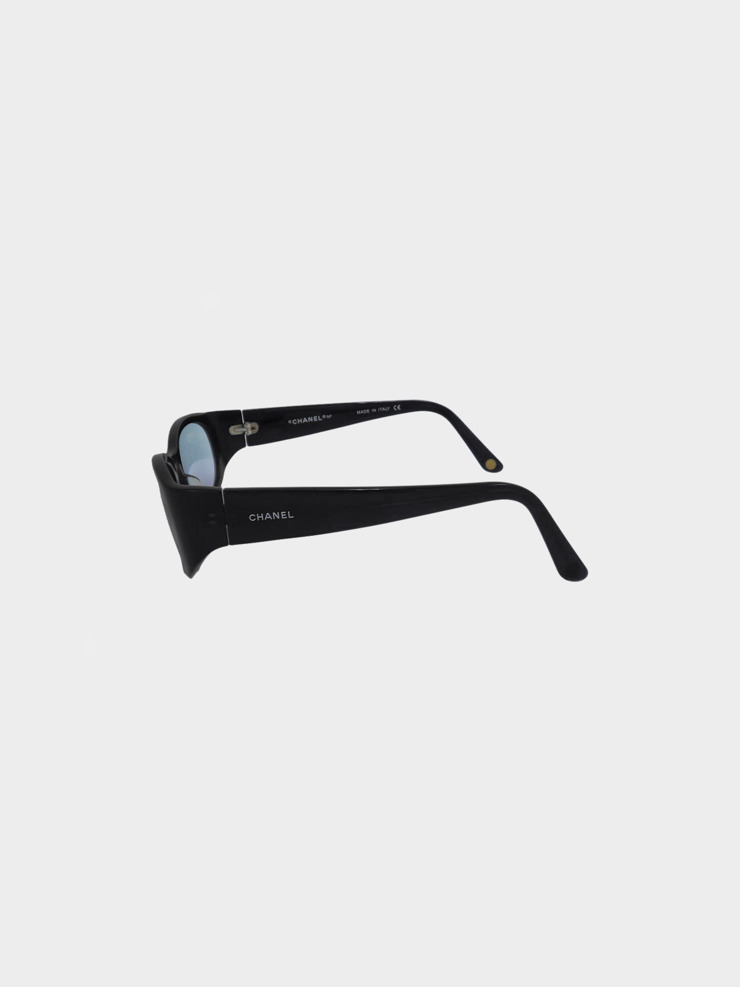 Chanel 2000s Black 2004 Round Sunglasses