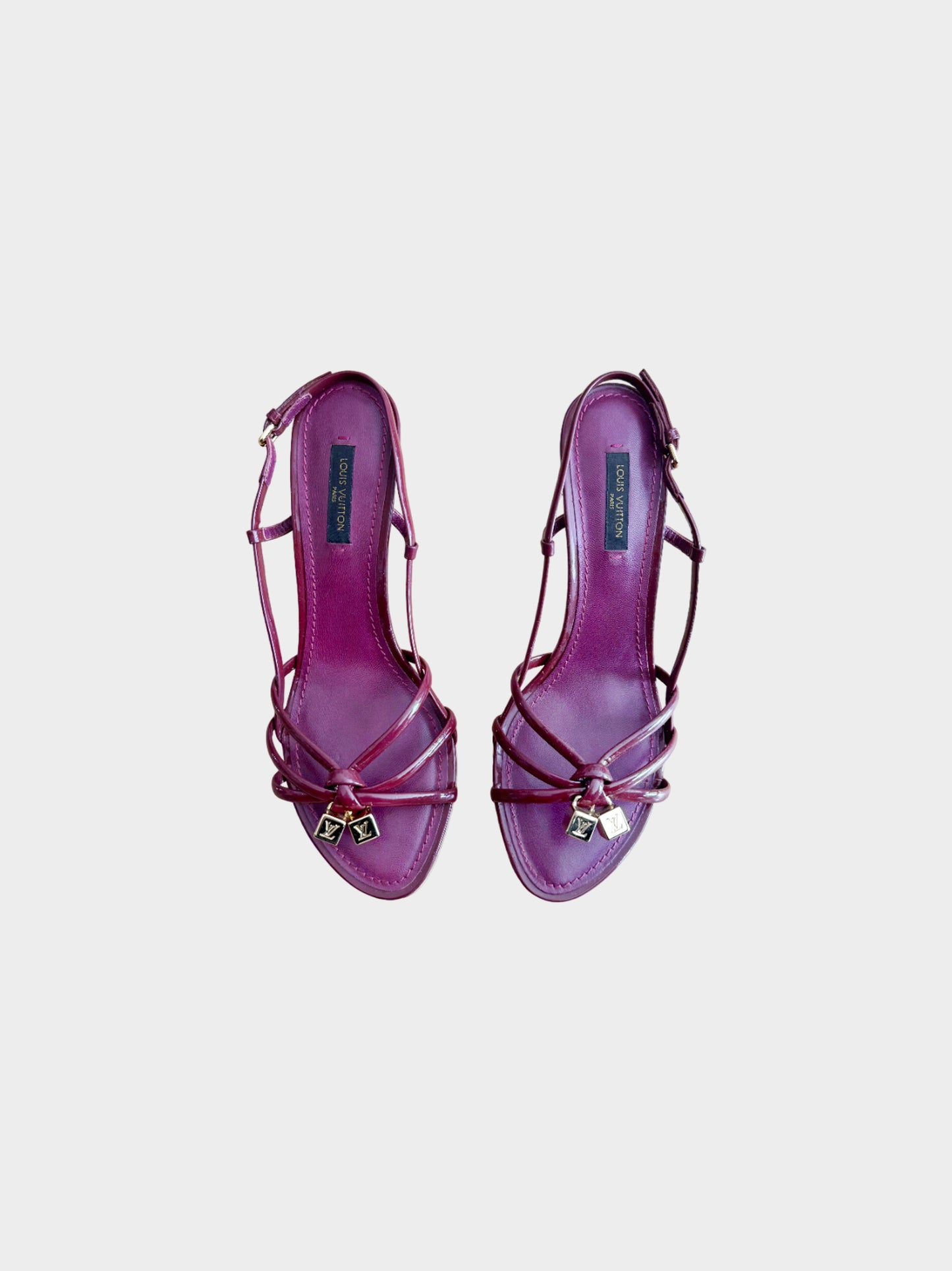 Louis Vuitton 2010s Purple Ingrid Strappy Slingback Heels