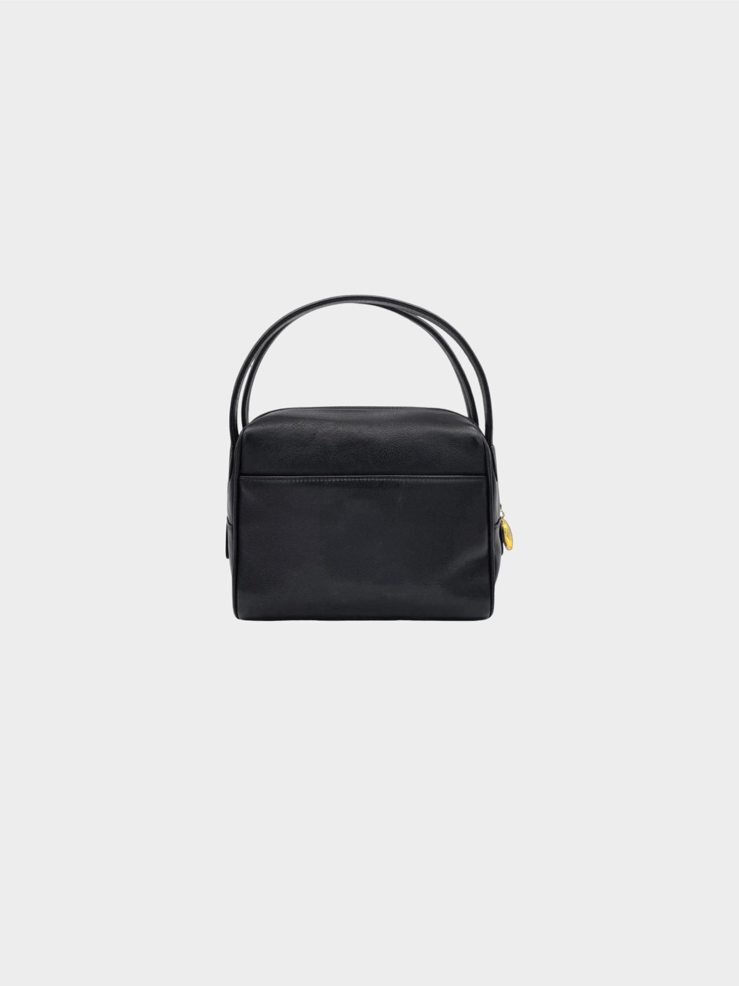 Christian Dior 1990s Black Leather CD Handbag