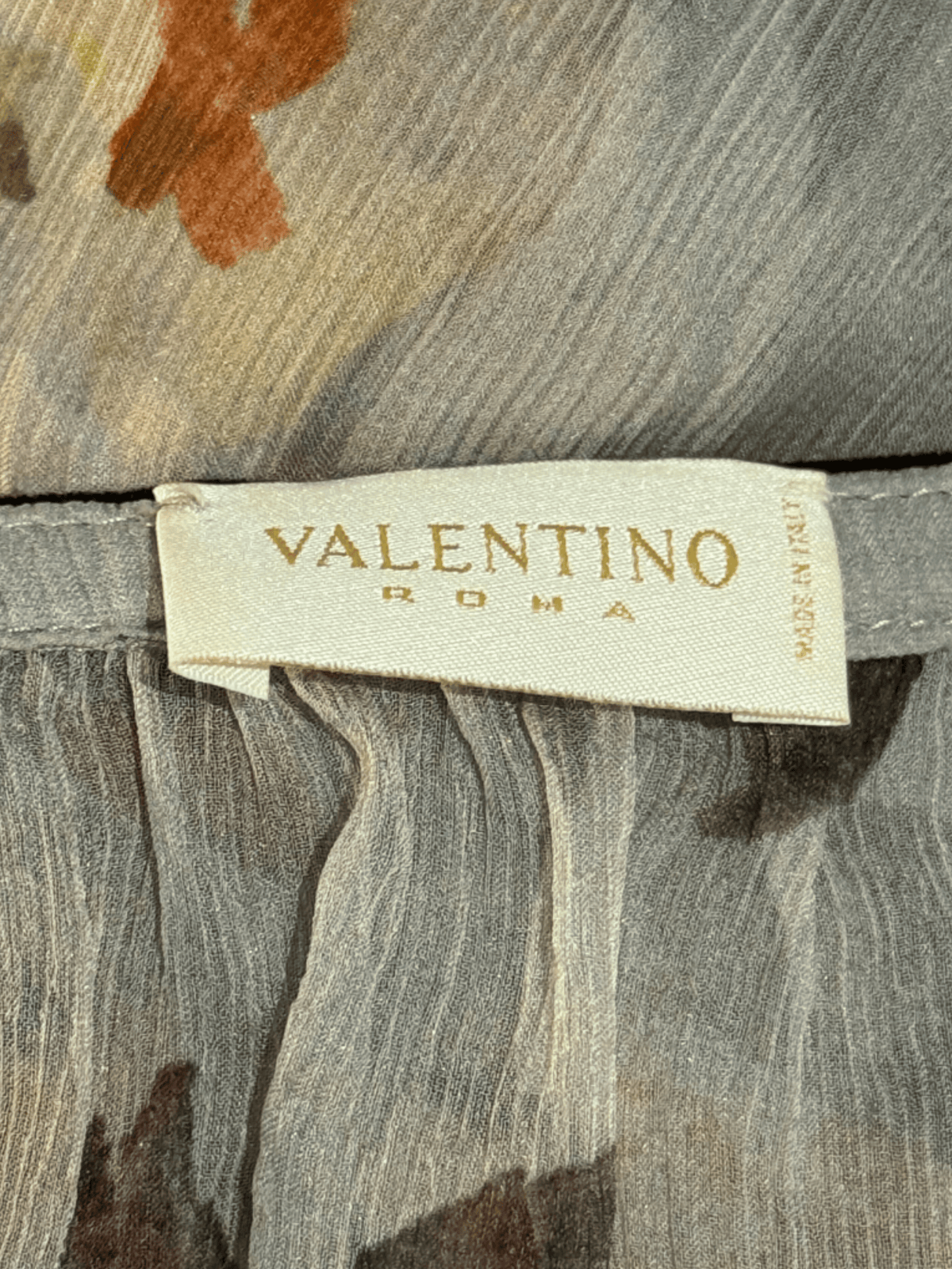Valentino 2000s Pale Blue Floral Printed Top and Skirt Set