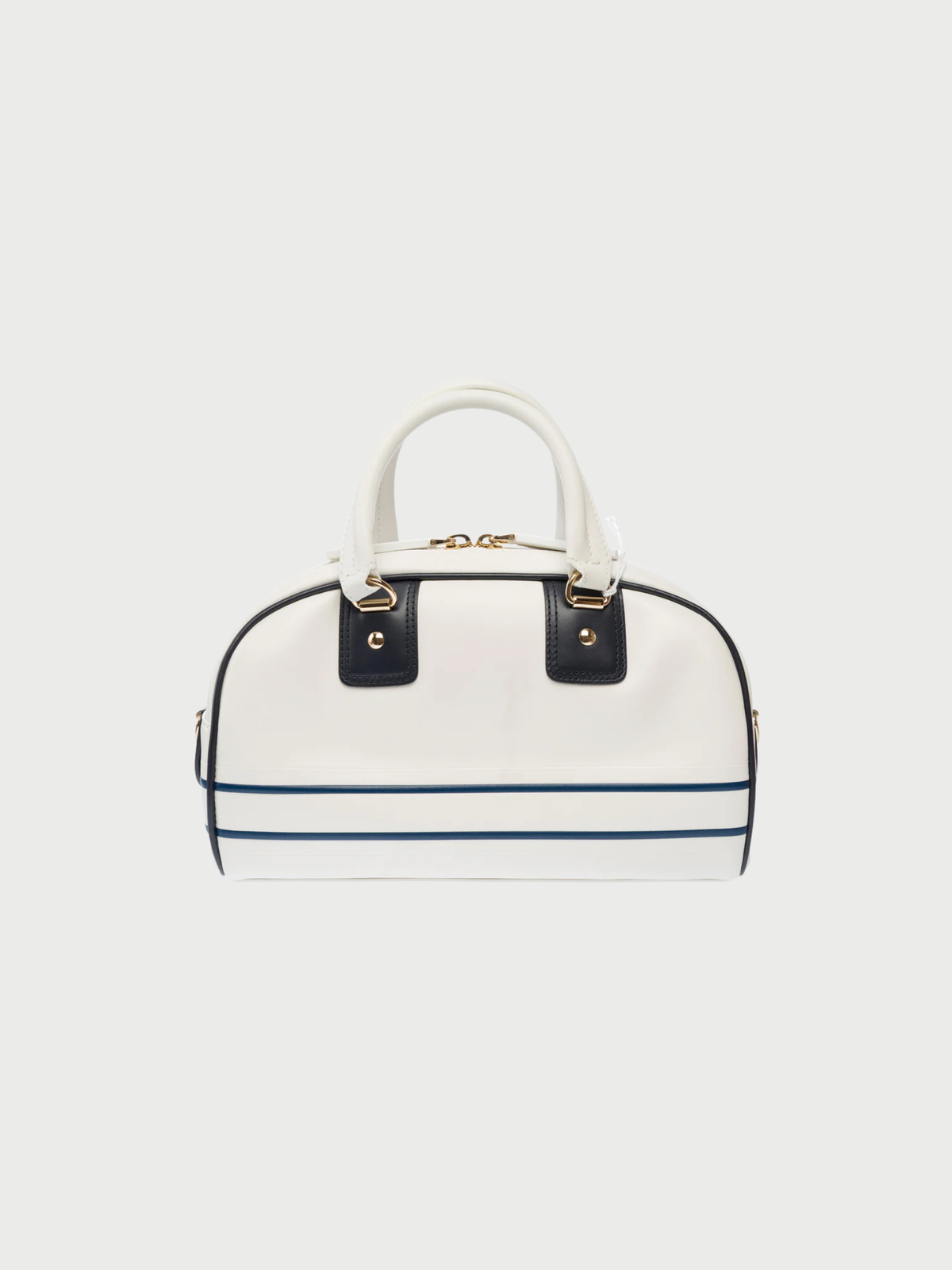 Christian Dior 2020s White Leather Mini Vibe Bowling Bag