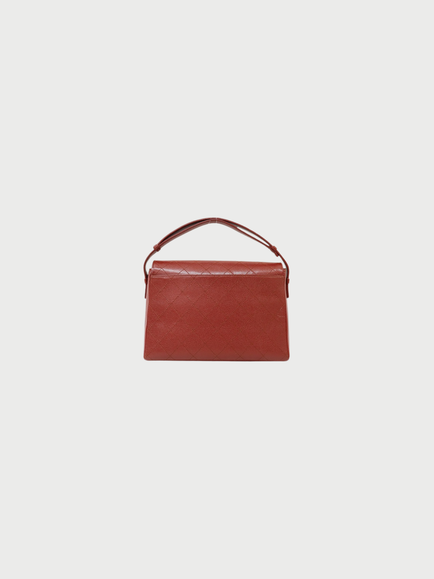 Chanel 1990s Bordeaux Caviar Leather Matelassé 2Way One-Shoulder Bag