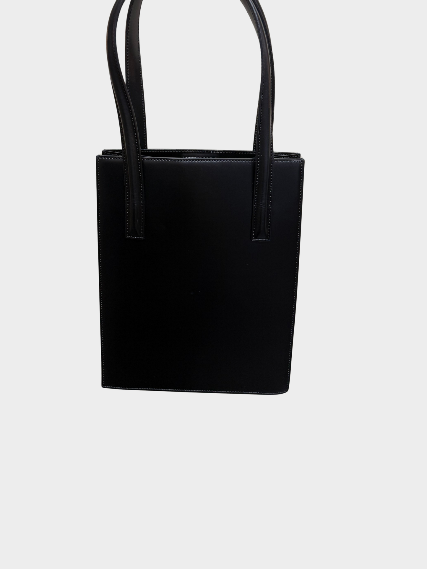 Cartier 1990s Black Leather Panthère Tote Bag
