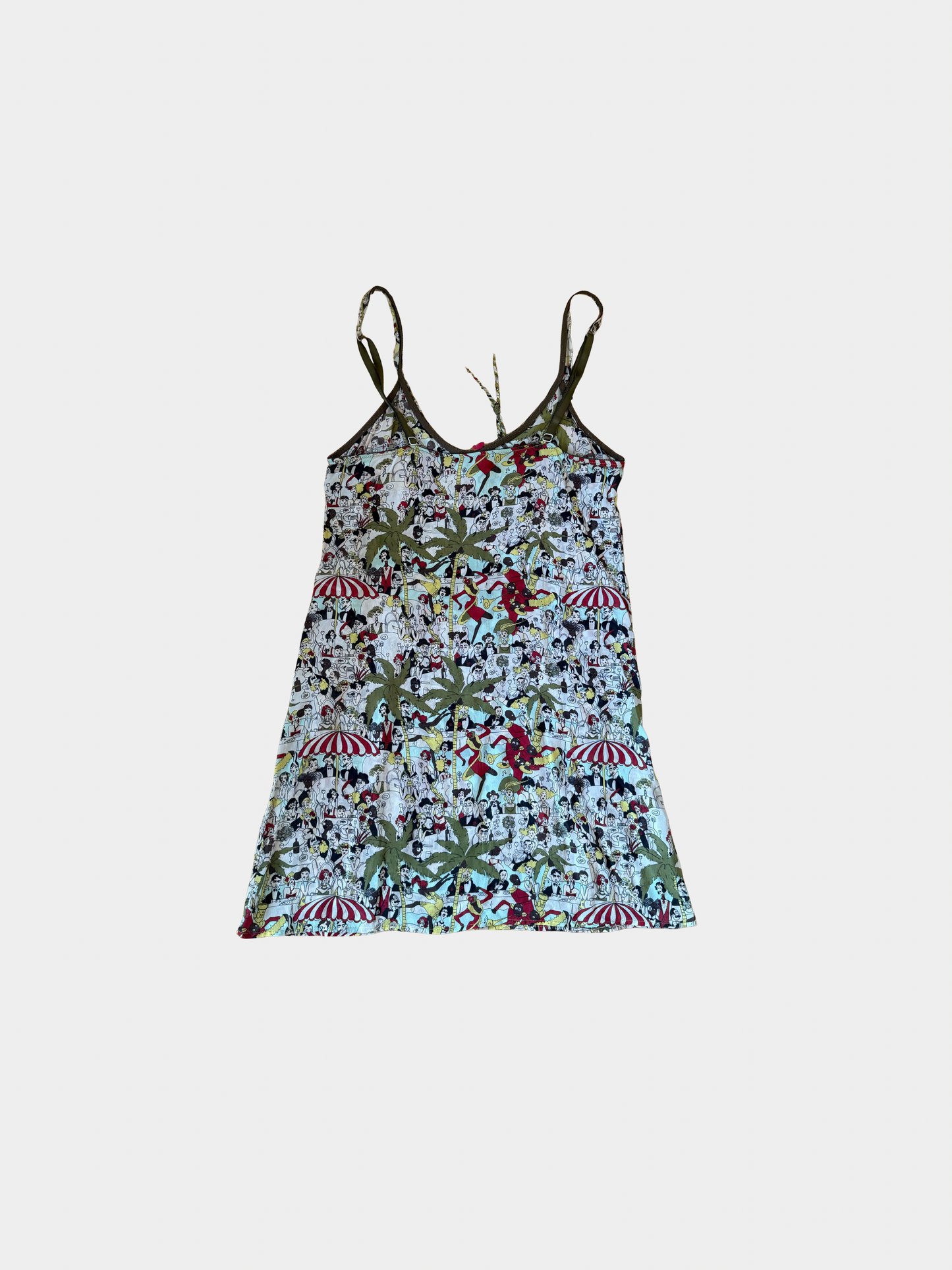 John Galliano 1990s Multicolor Illustrated Tank Top