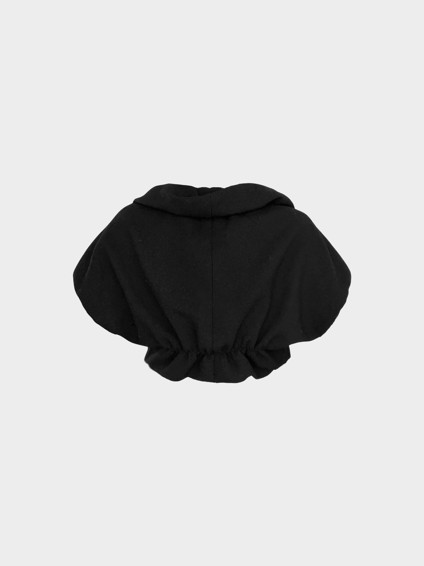 Dolce and Gabbana 2000s Rare Black Wool Ribbon Bolero