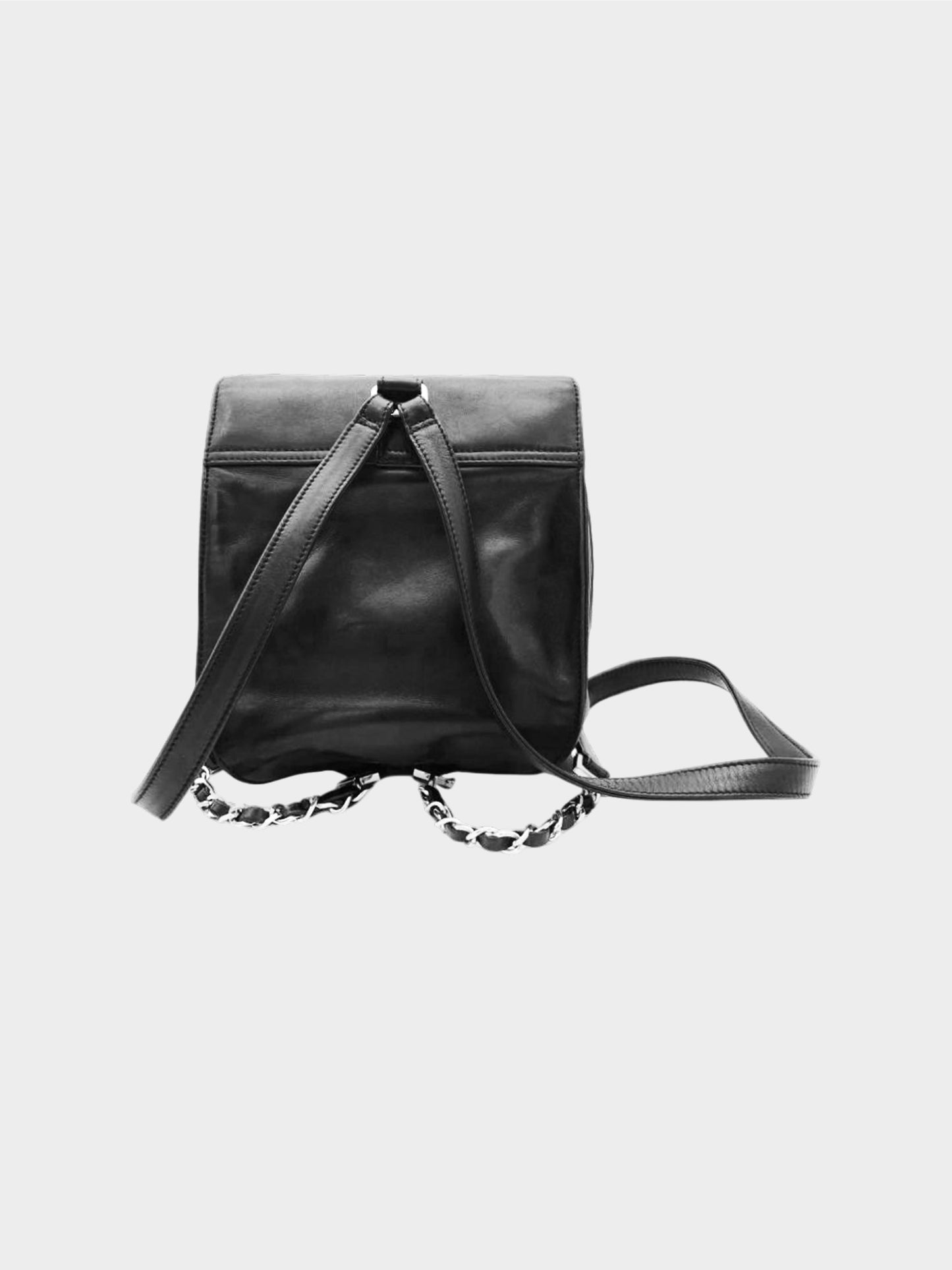 Chanel 1997 Black Lambskin Leather Backpack