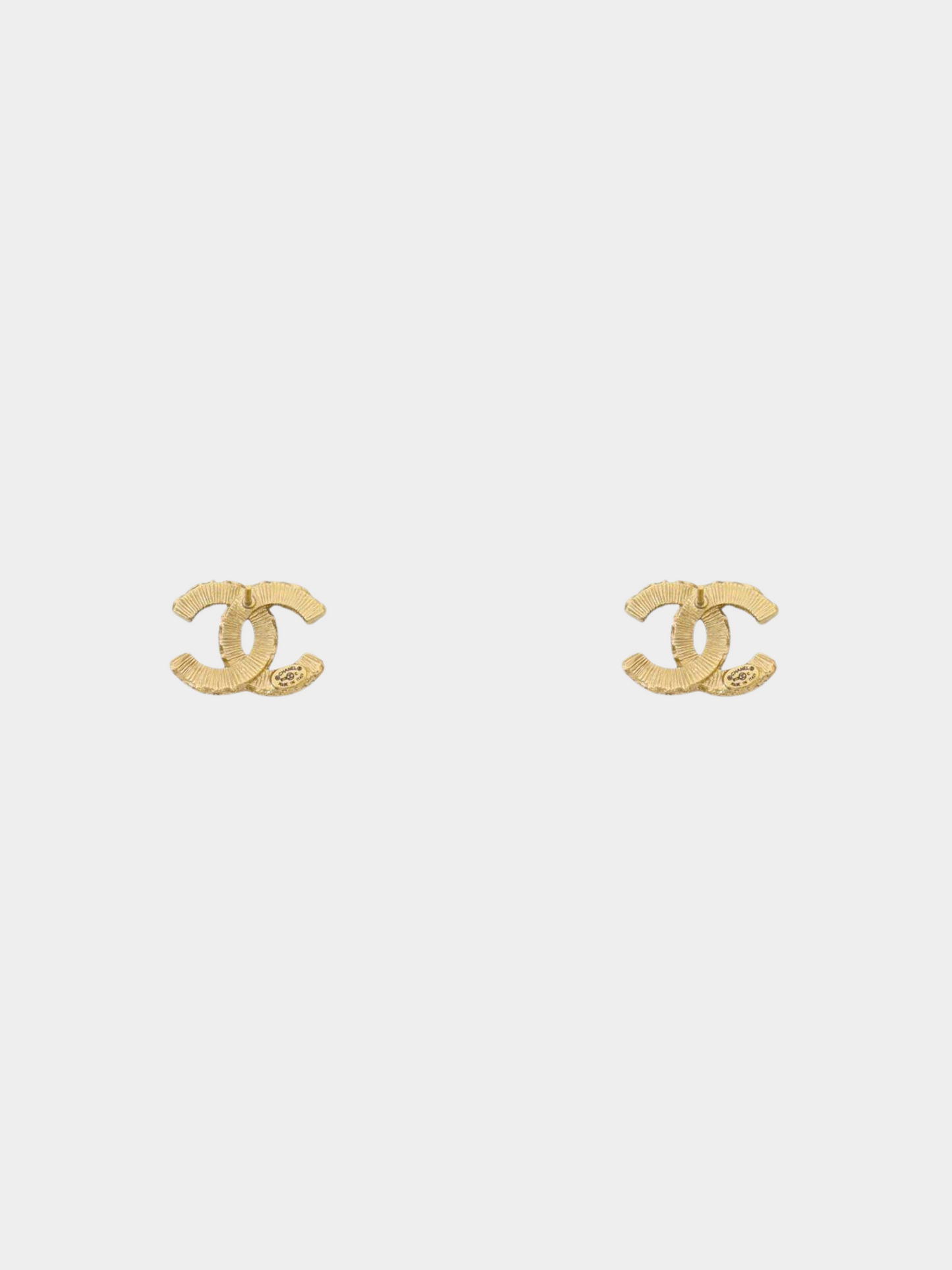 Chanel 2000s Gold CC Stud Earrings