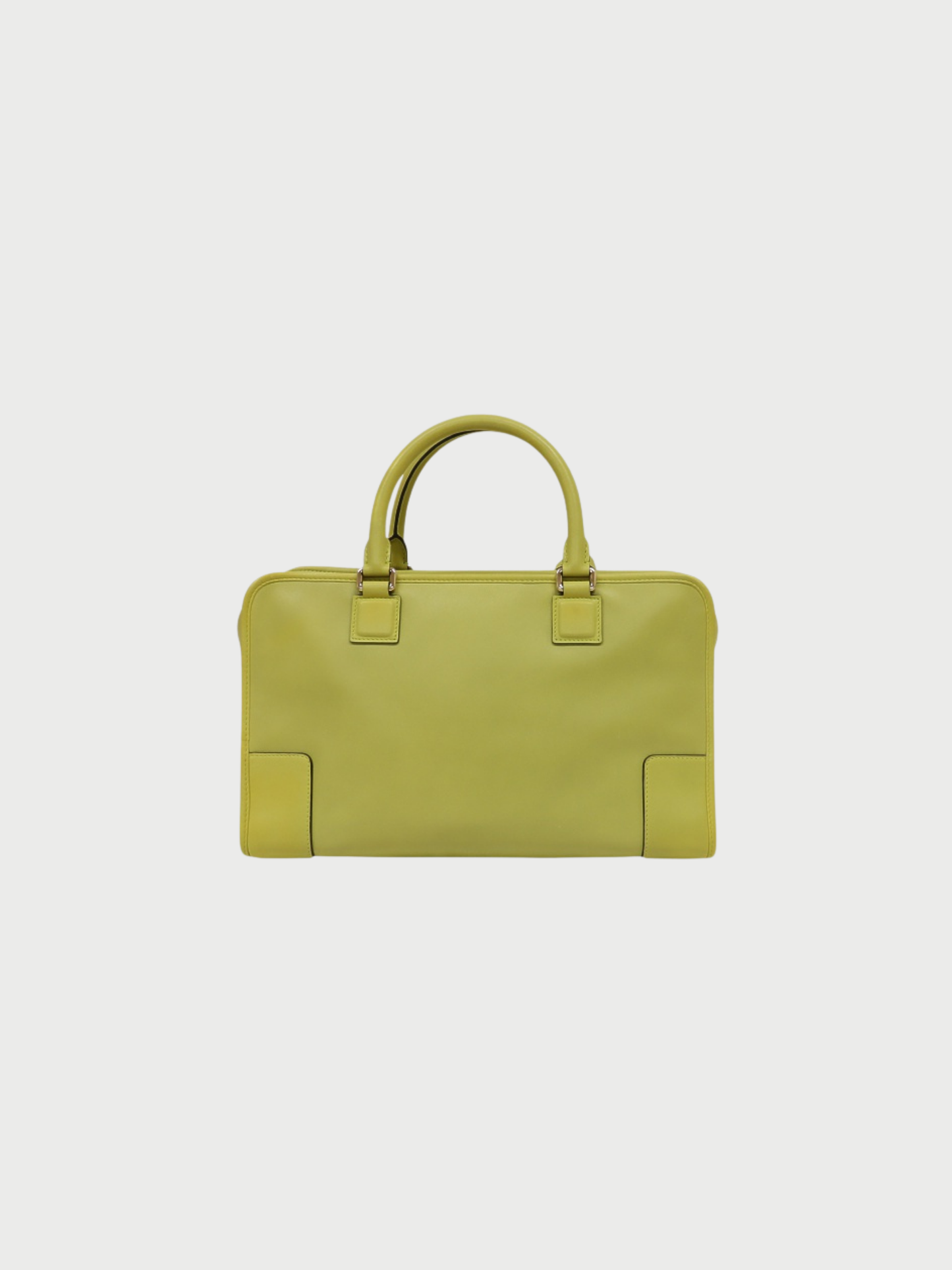 Loewe 2000s Lime Green Leather Amazona 36 Structured Bag