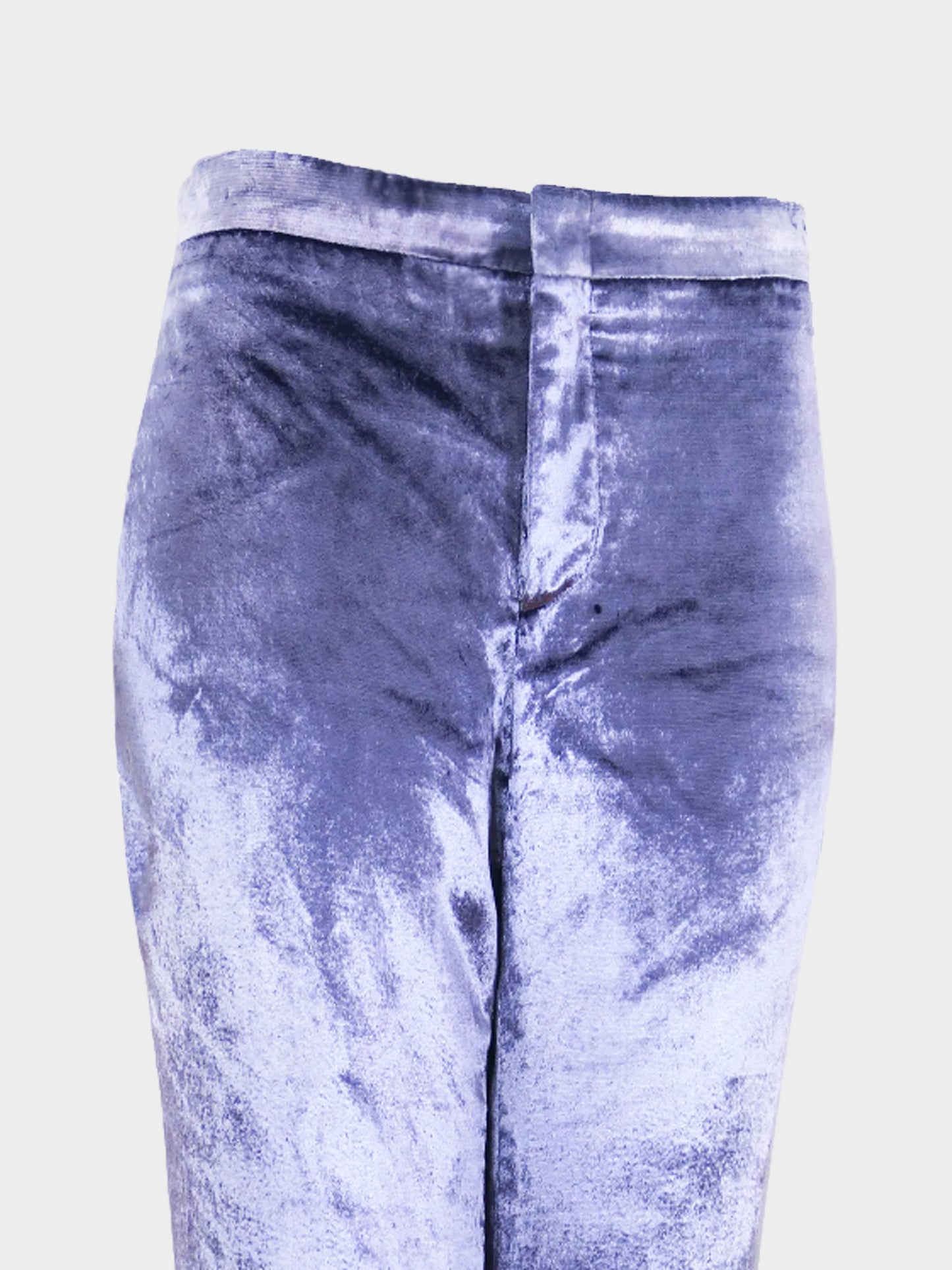 Gucci by Tom Ford FW 1999 Runway Lavender Velvet Flared Pants
