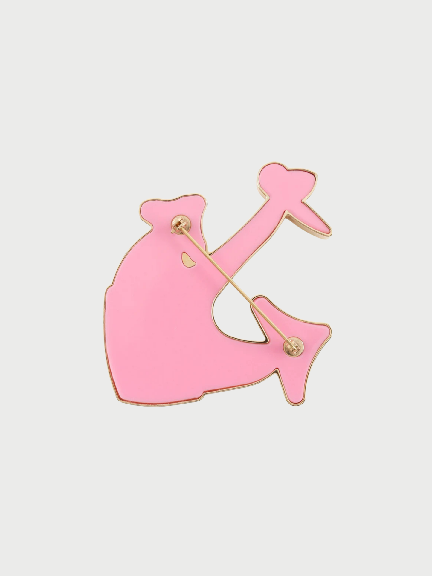 Louis Vuitton 2000s Raspberry Pink Anchor Motif Brooch