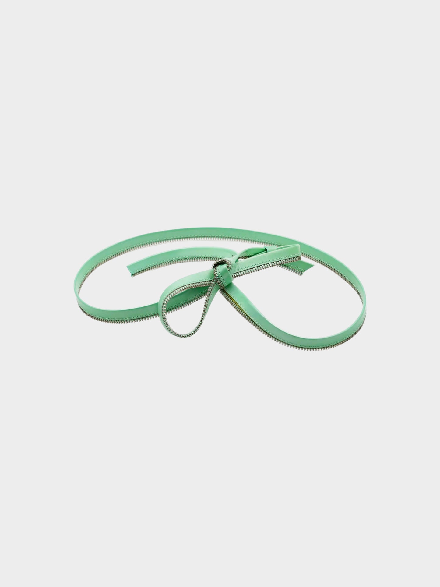 Christian Dior by John Galliano 2001 Mint Green Leather Zip Belt