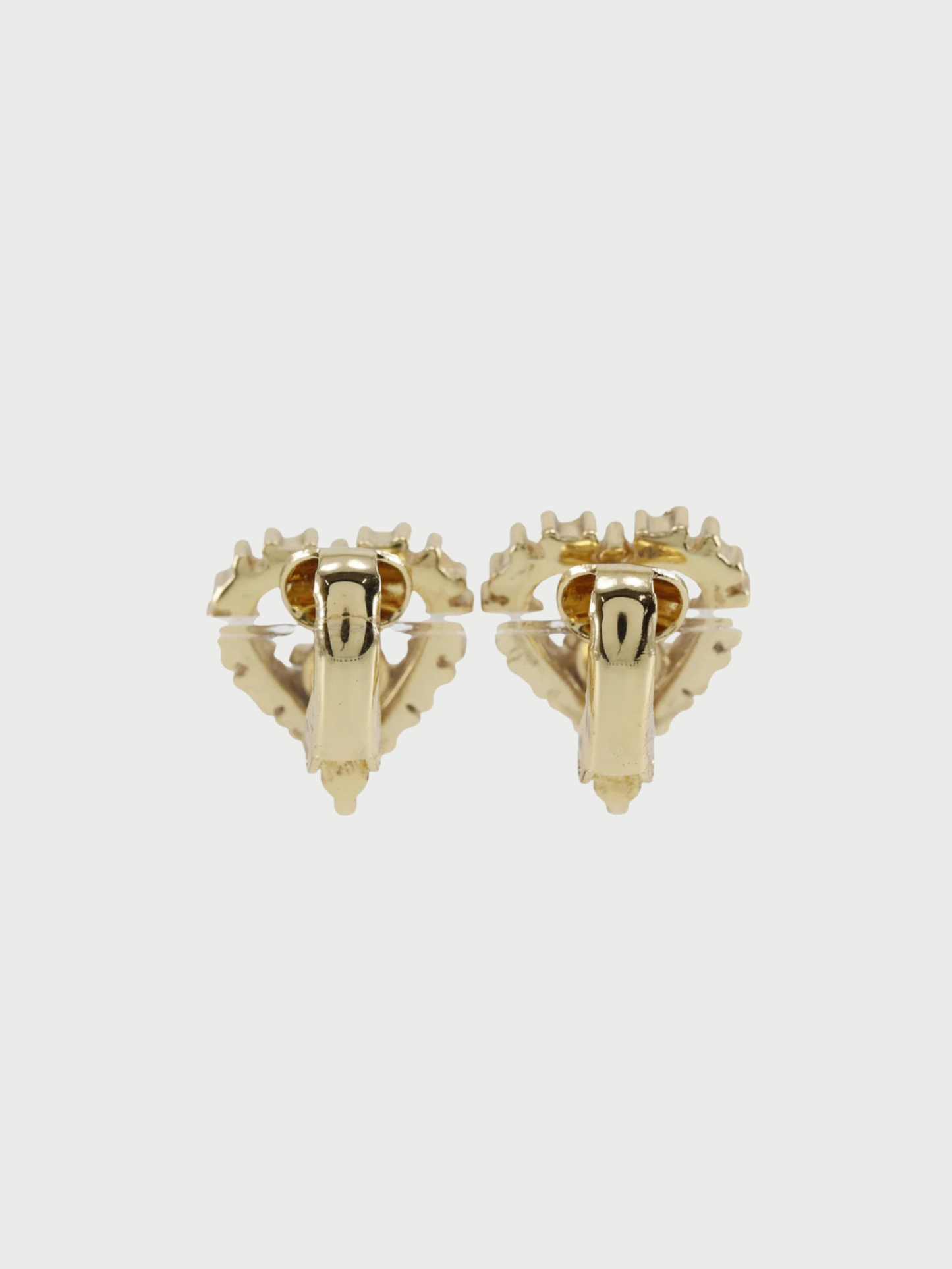 Chanel 2000s Gold Plated Metal Matelassé COCO Earrings
