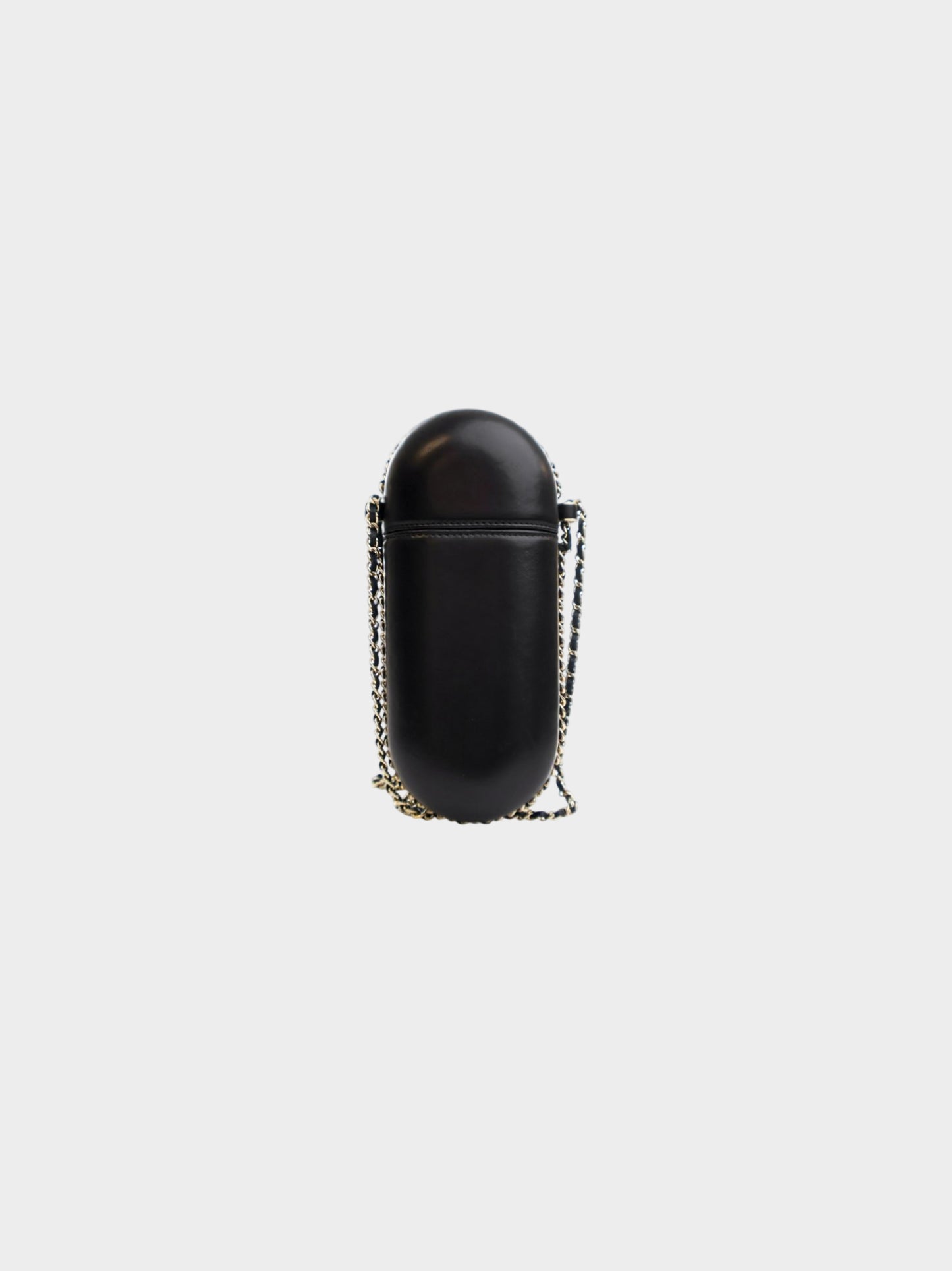 Chanel 2015-2016 Black Lambskin Chain Around Phone Holder