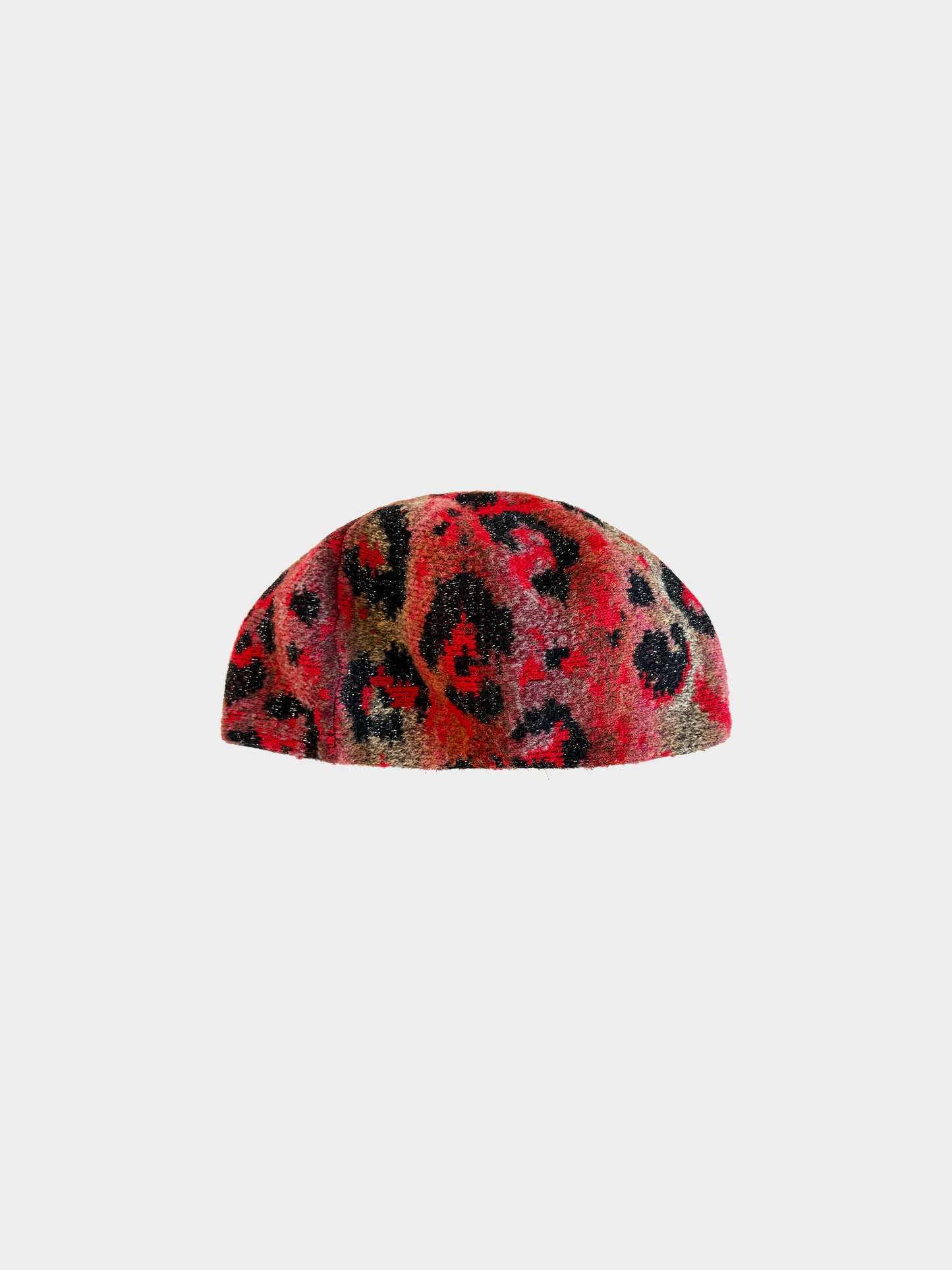 Vivienne Westwood 2000s Red Leopard Print Beret