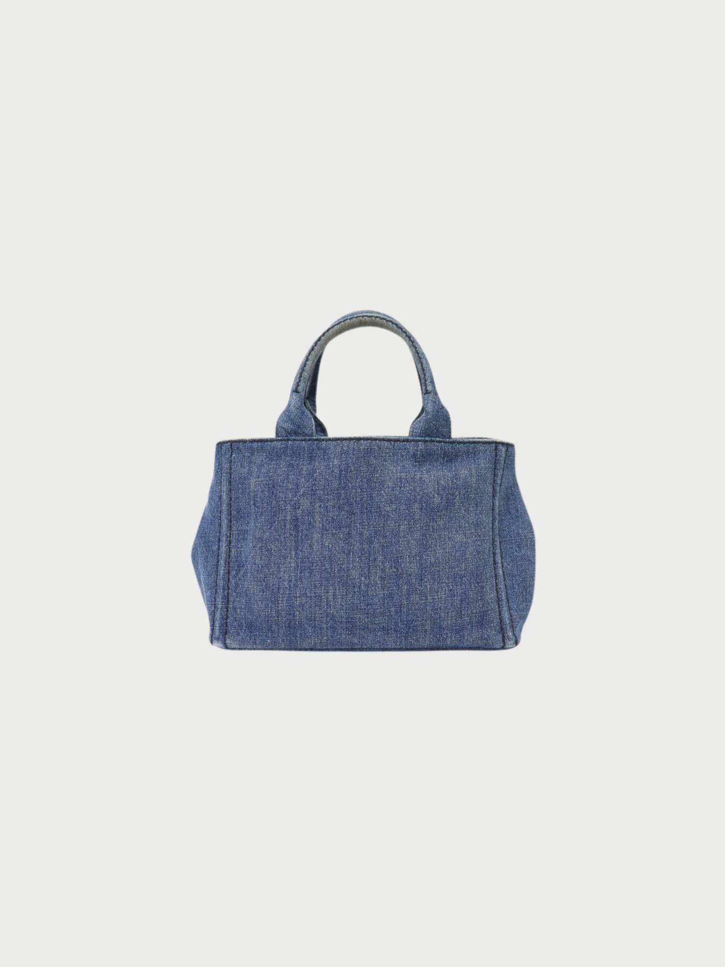 Prada 2000s Blue Denim Canapa Tote Bag