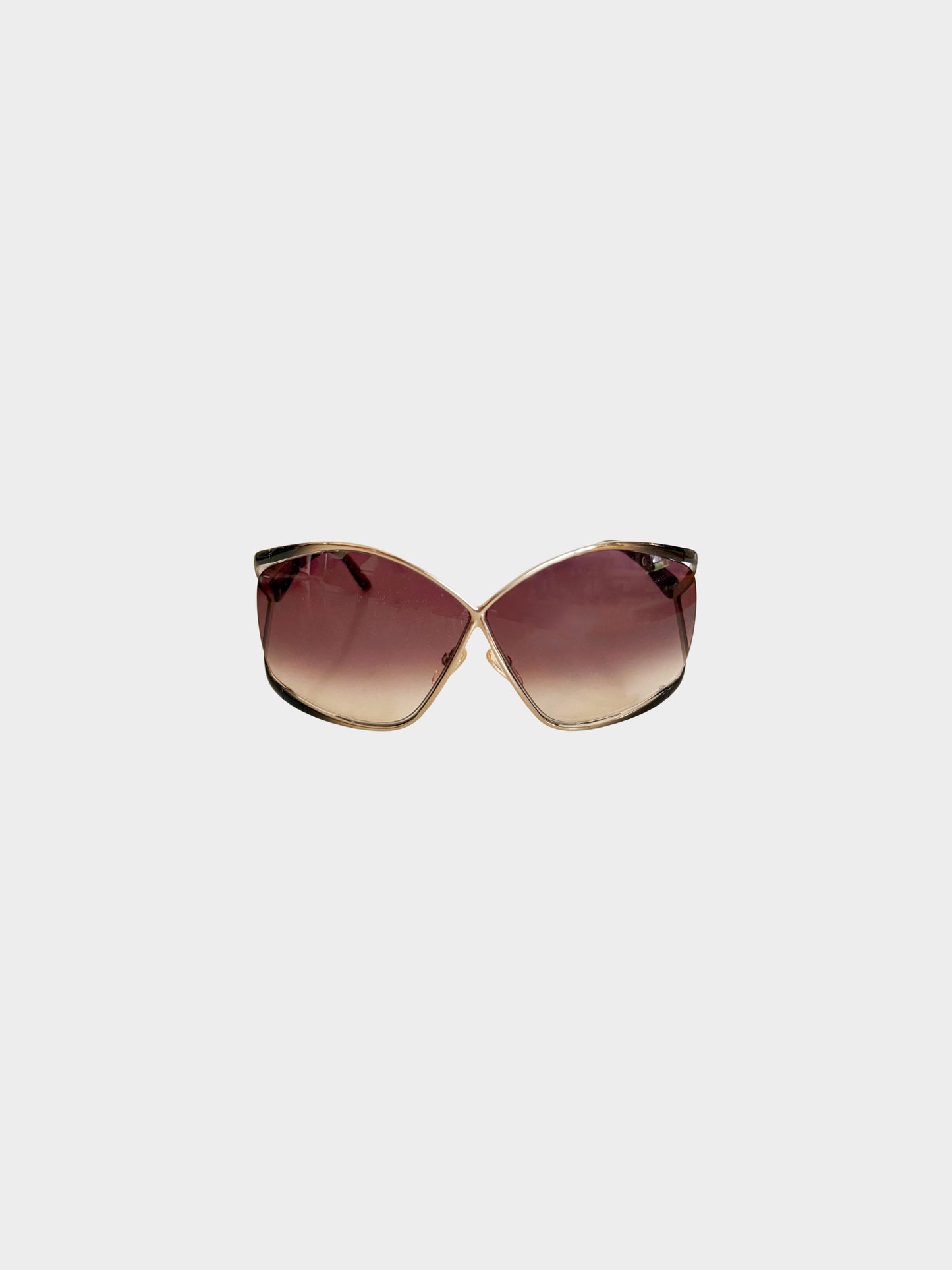 Christian Dior 1990s Vintage Metal Frame Butterfly Sunglasses