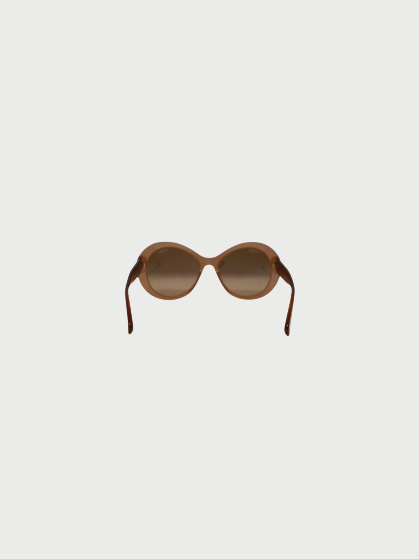 Chanel 2000s Brown Tortoiseshell Plastic Sunglasses