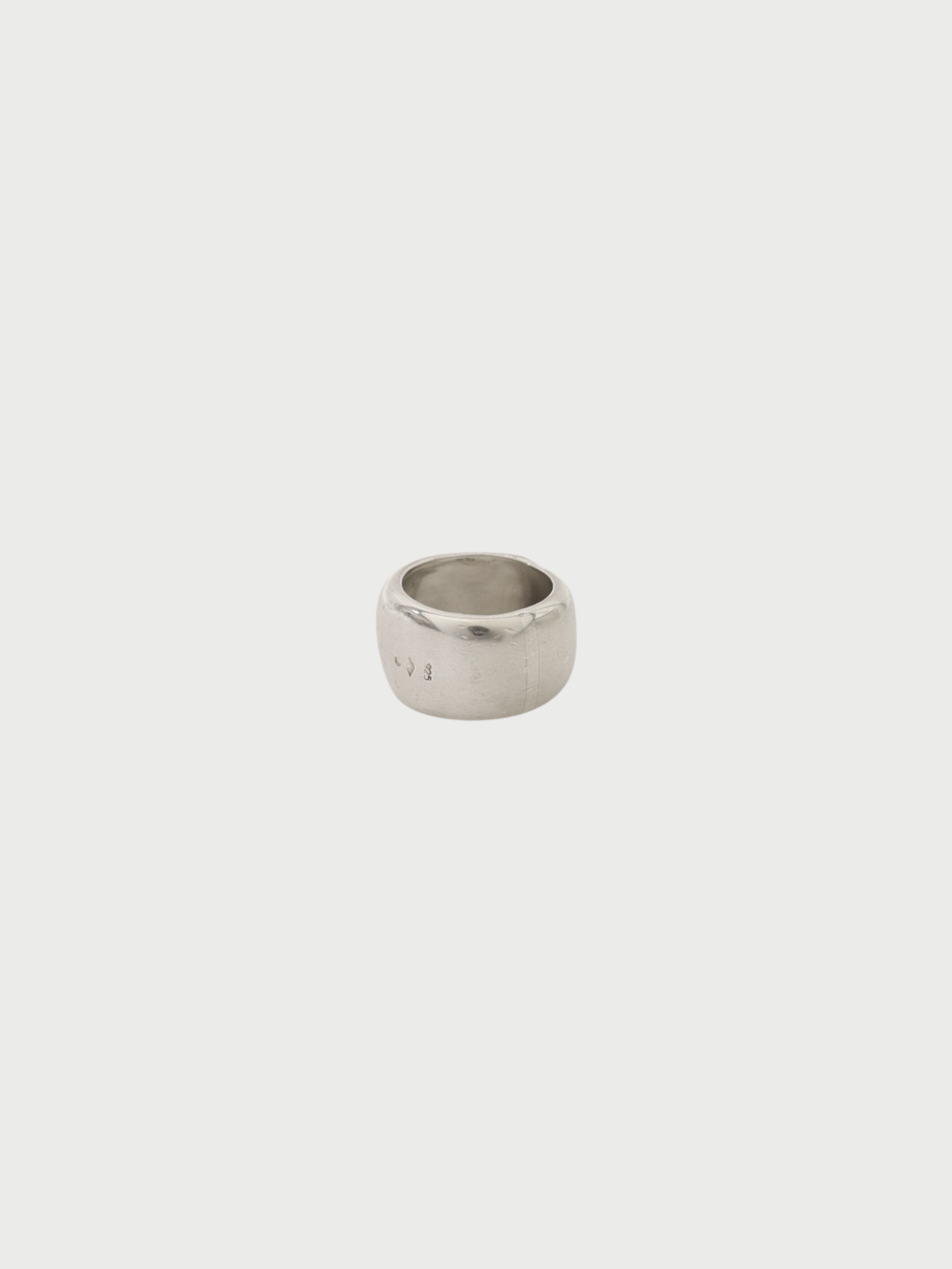 Chanel 2000s Silver 925 Logo Band Ring